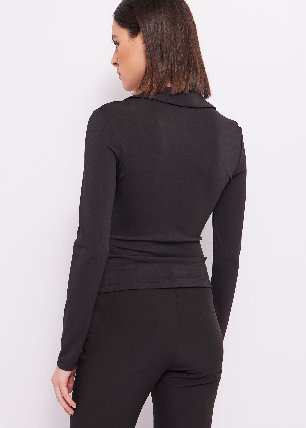 Crepe jersey shirt