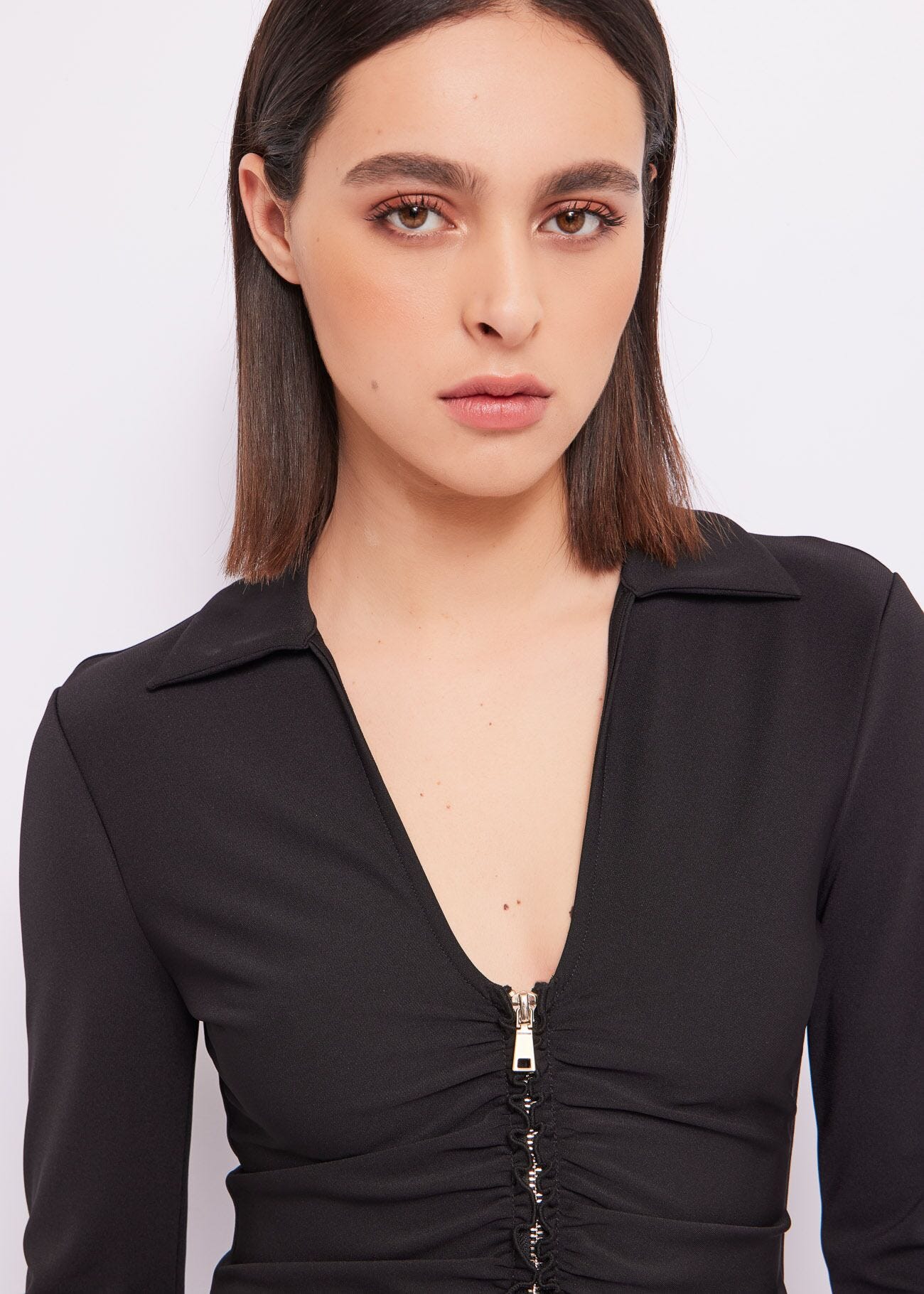 Crepe jersey shirt