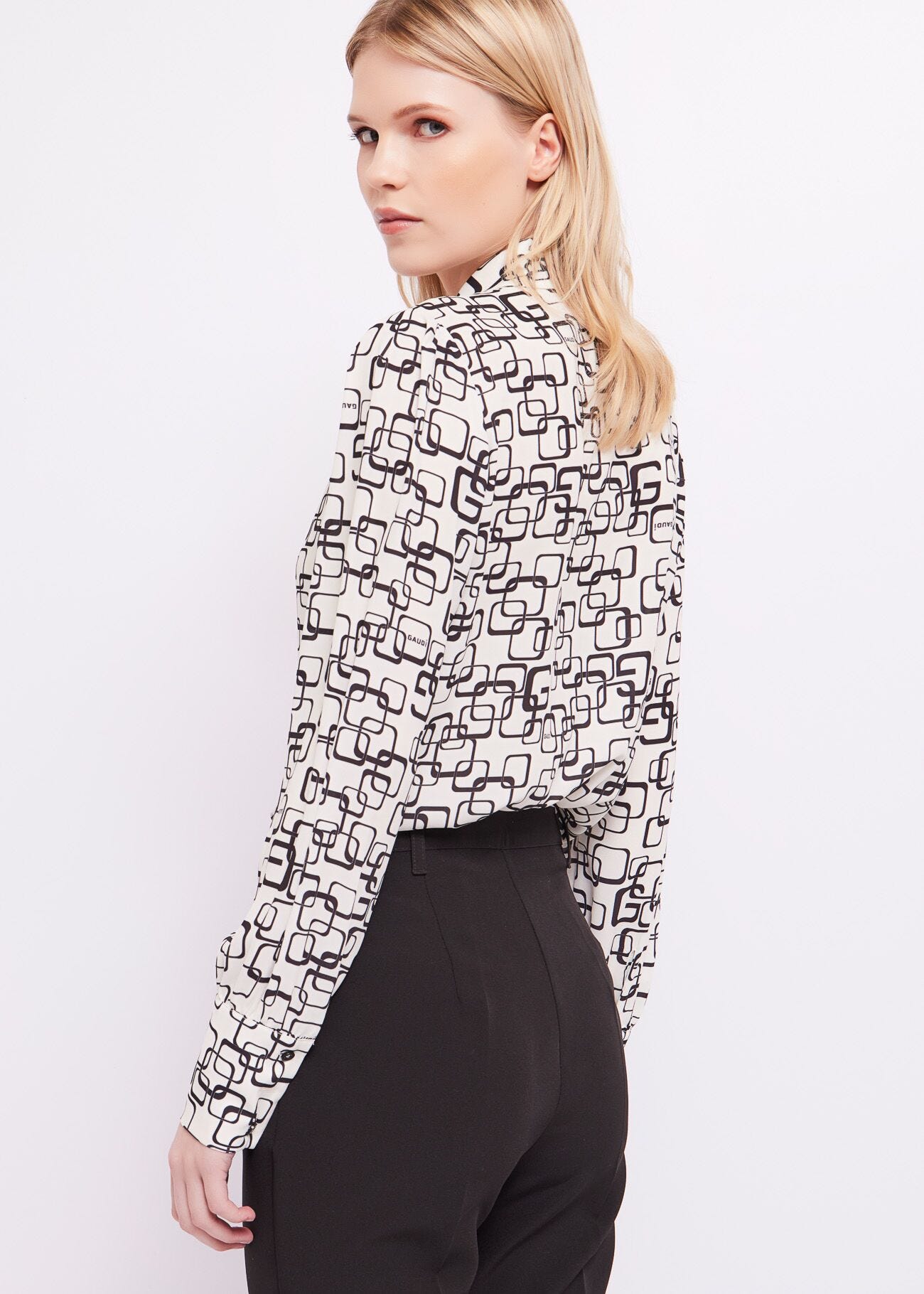 Camicia in georgette stampata