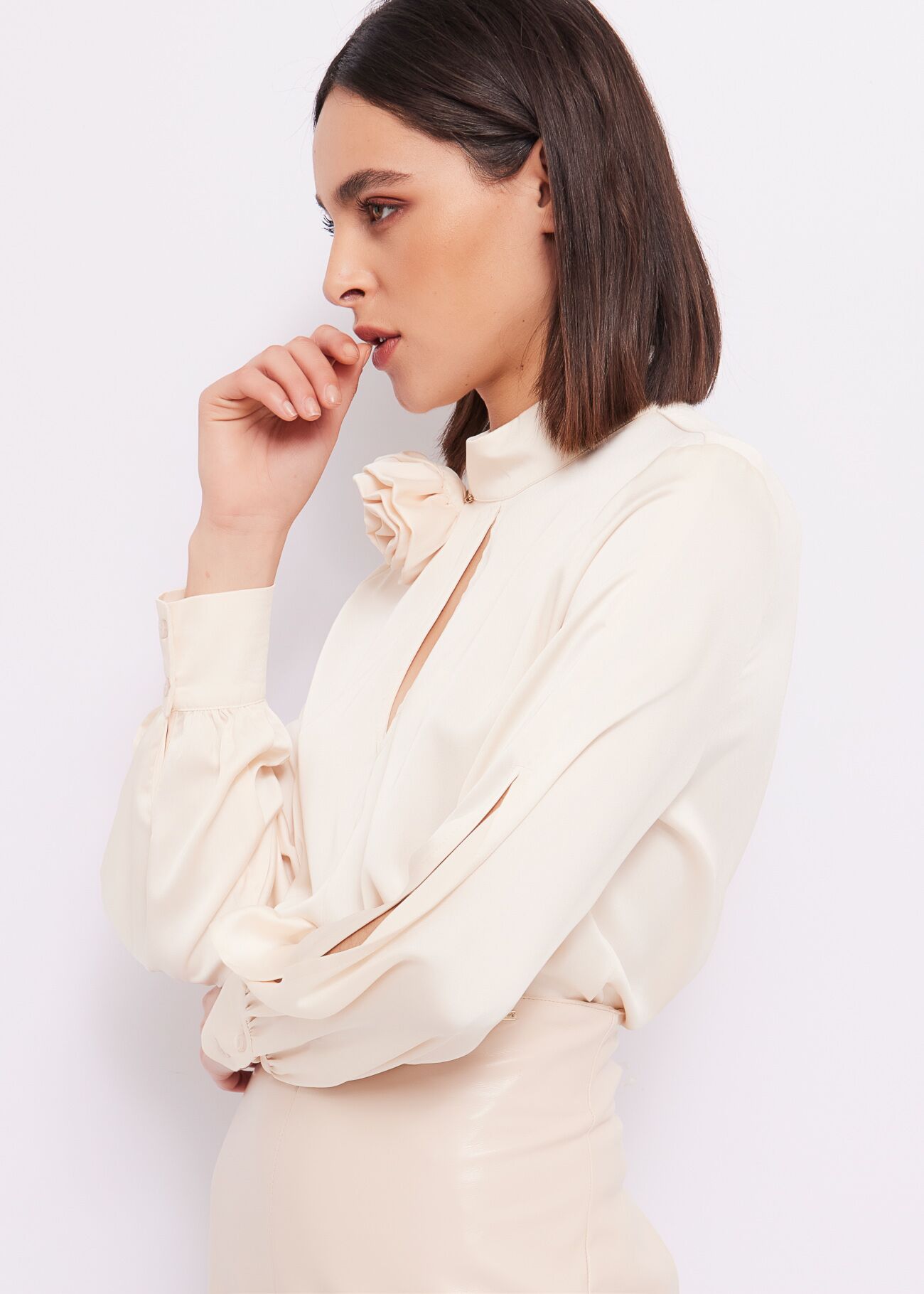 Blouse en satin