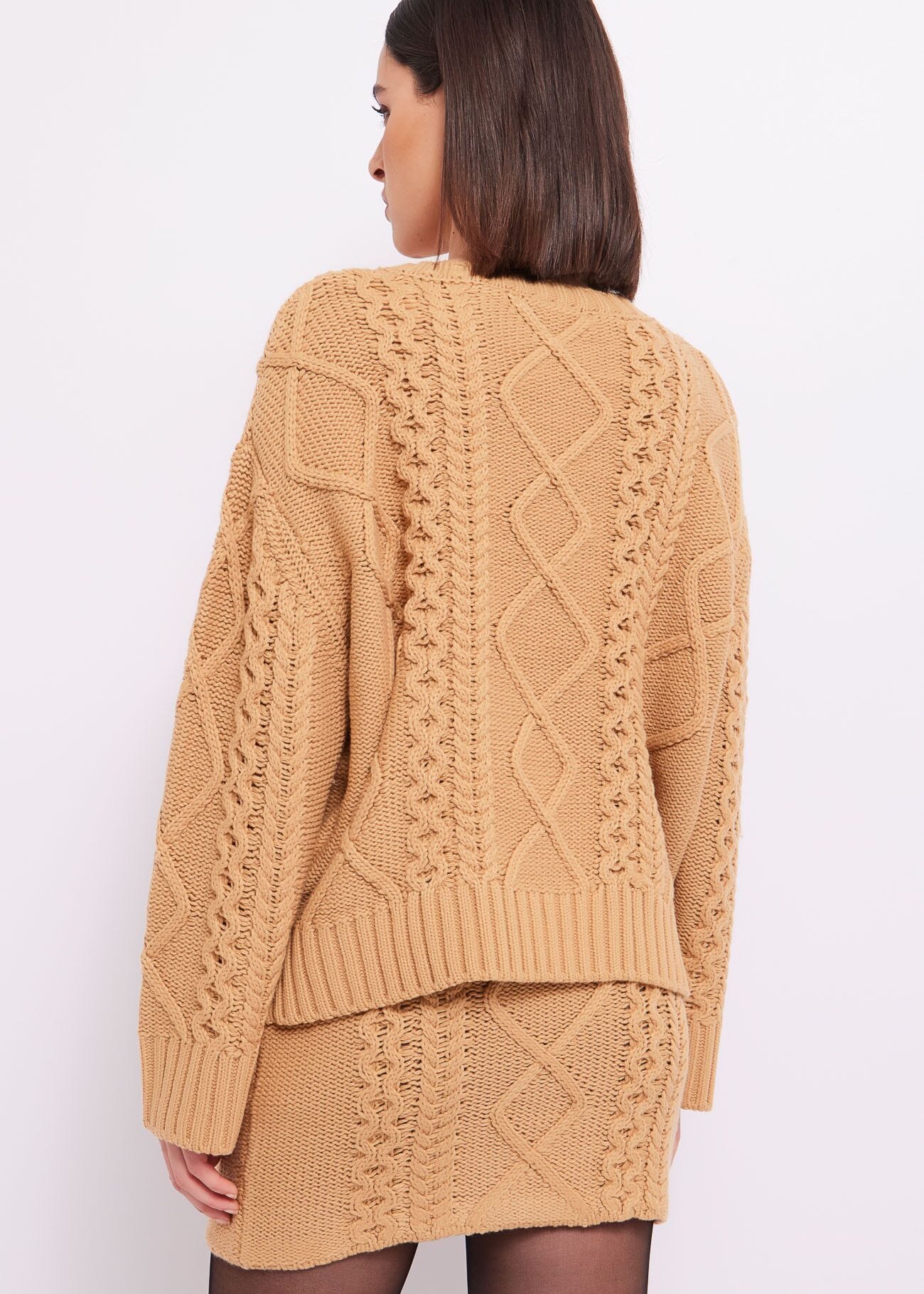 Argyle jumper with rhinestones