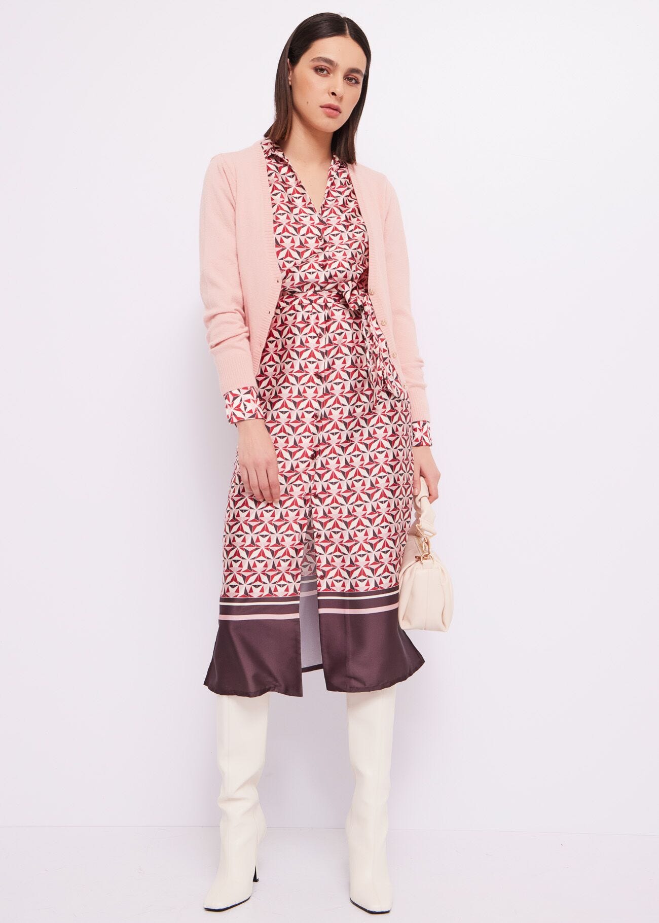 Cardigan in misto lana e cashmere