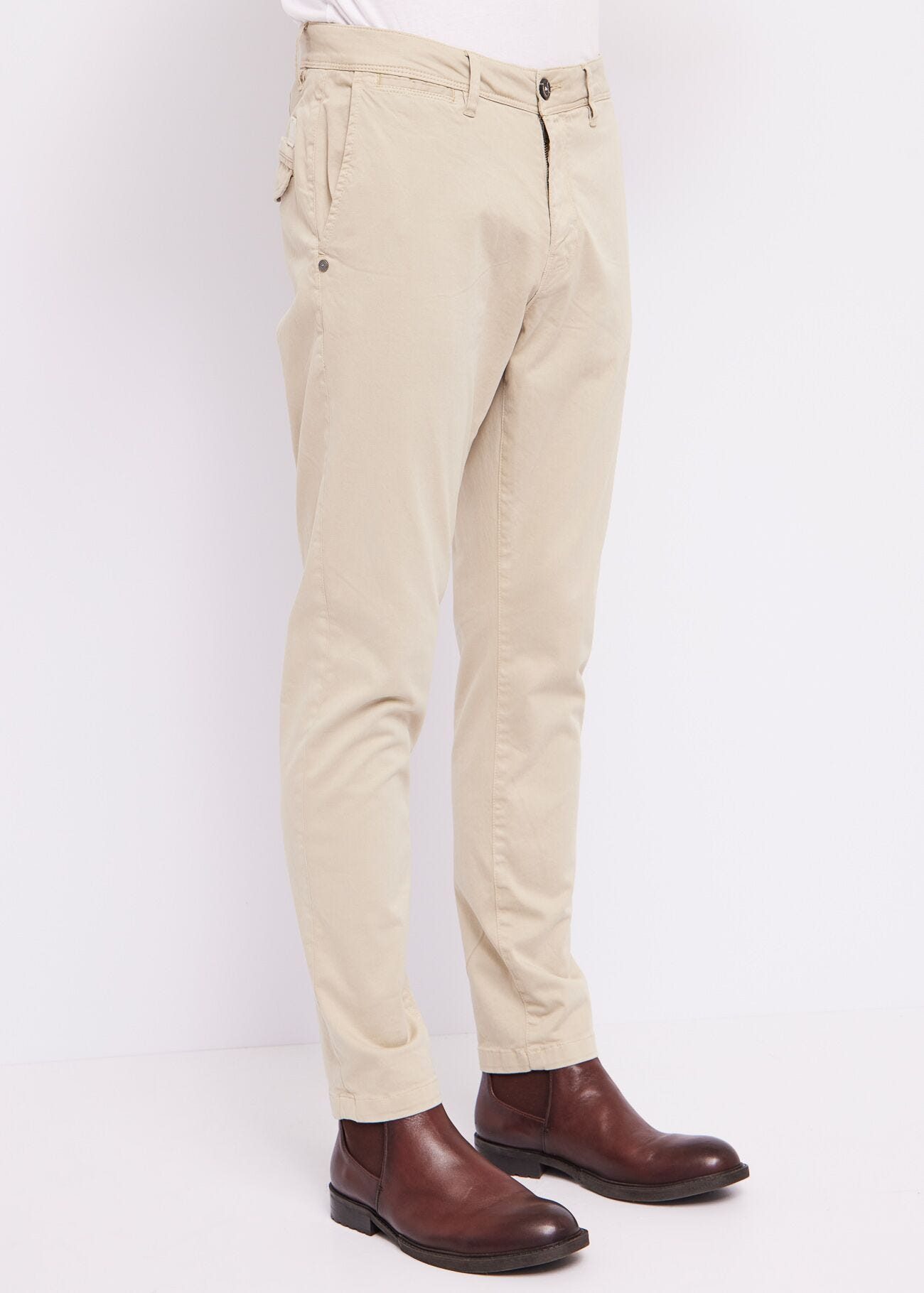 Stretch cotton trousers