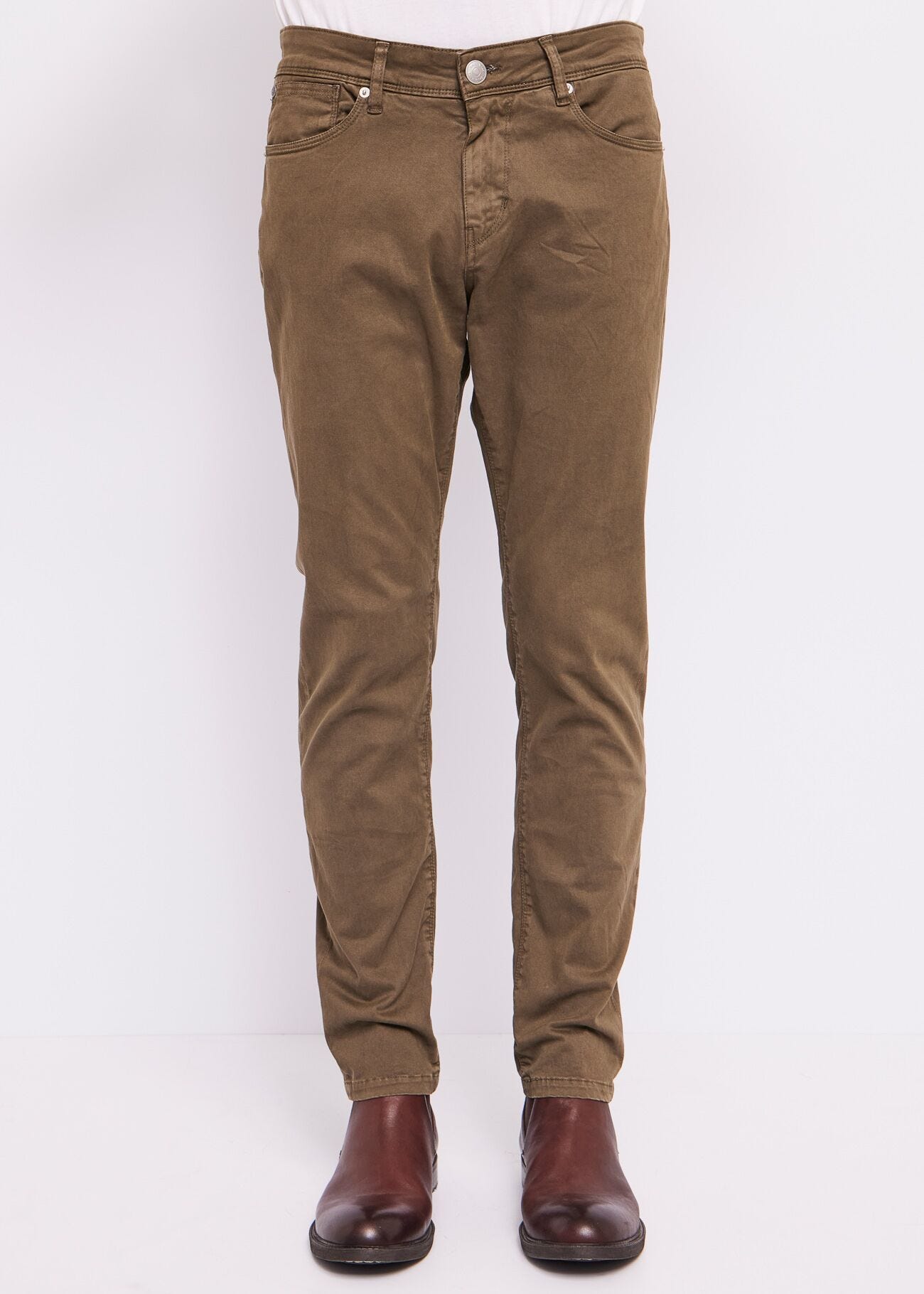 Stretch cotton trousers