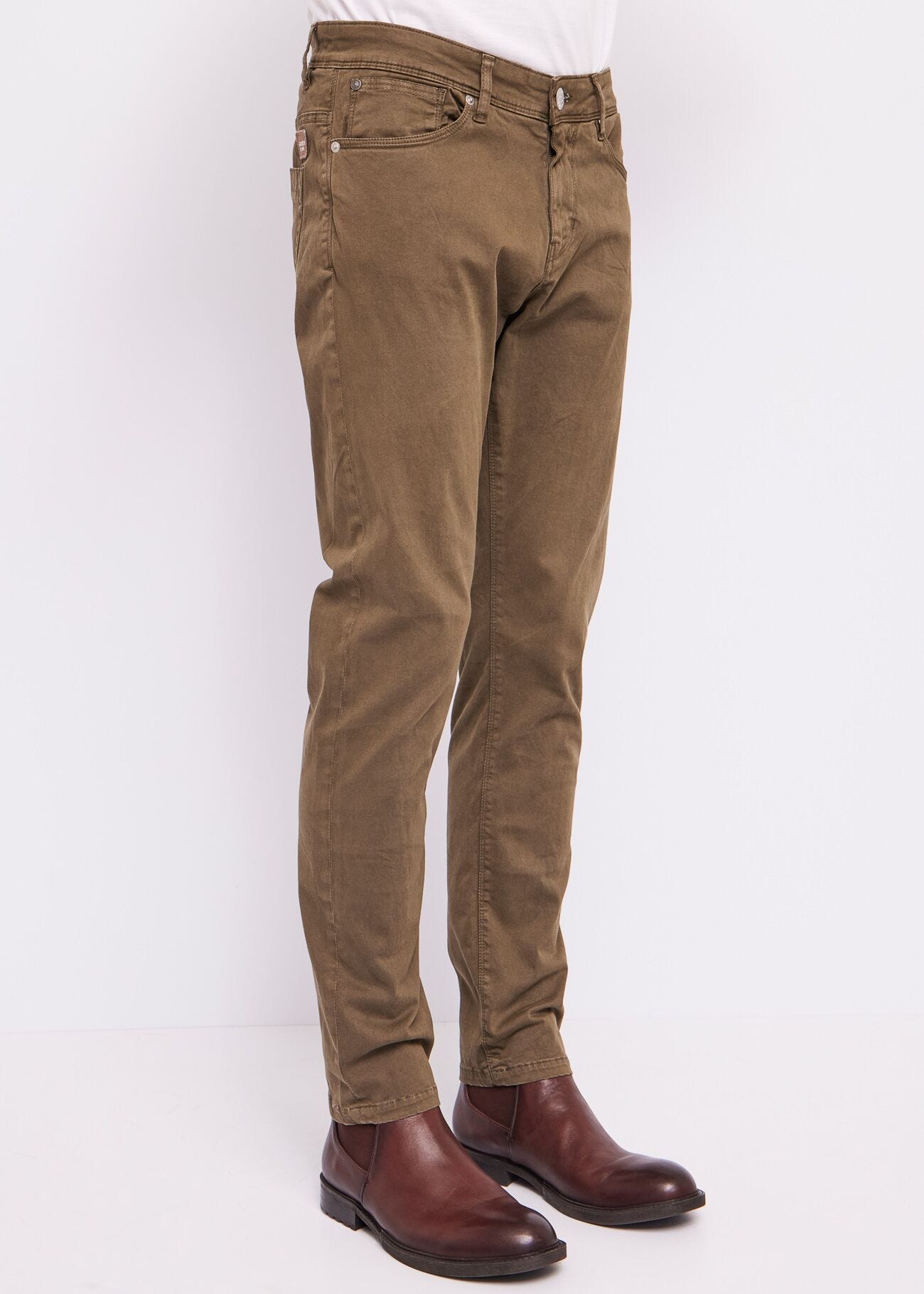 Stretch cotton trousers