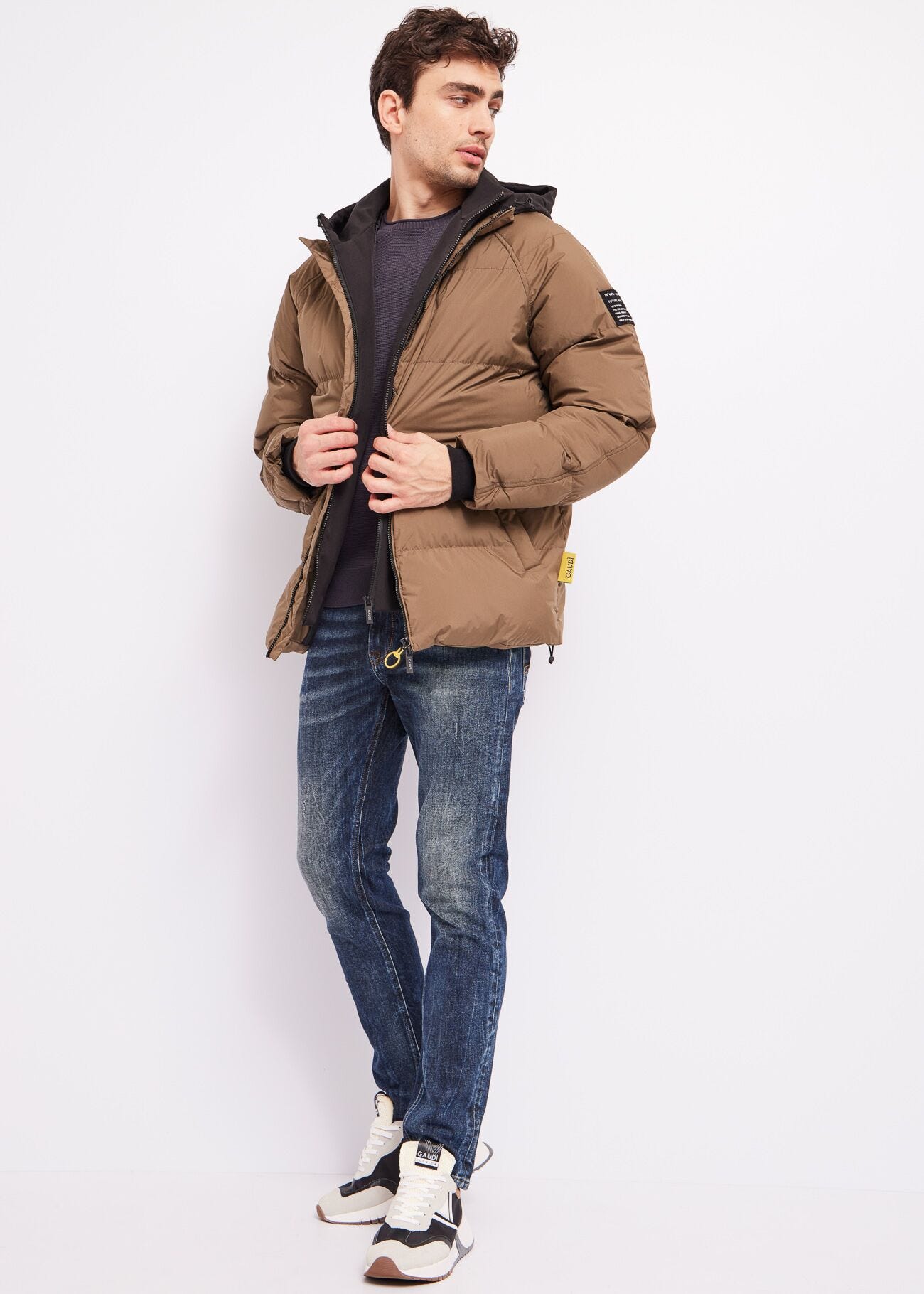 Slim-fit jeans with vintage-wash finish