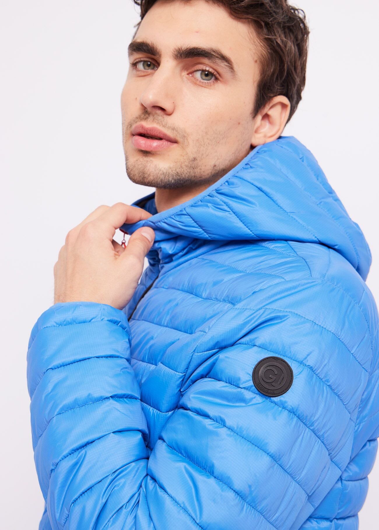 Quilted nylon down jacket