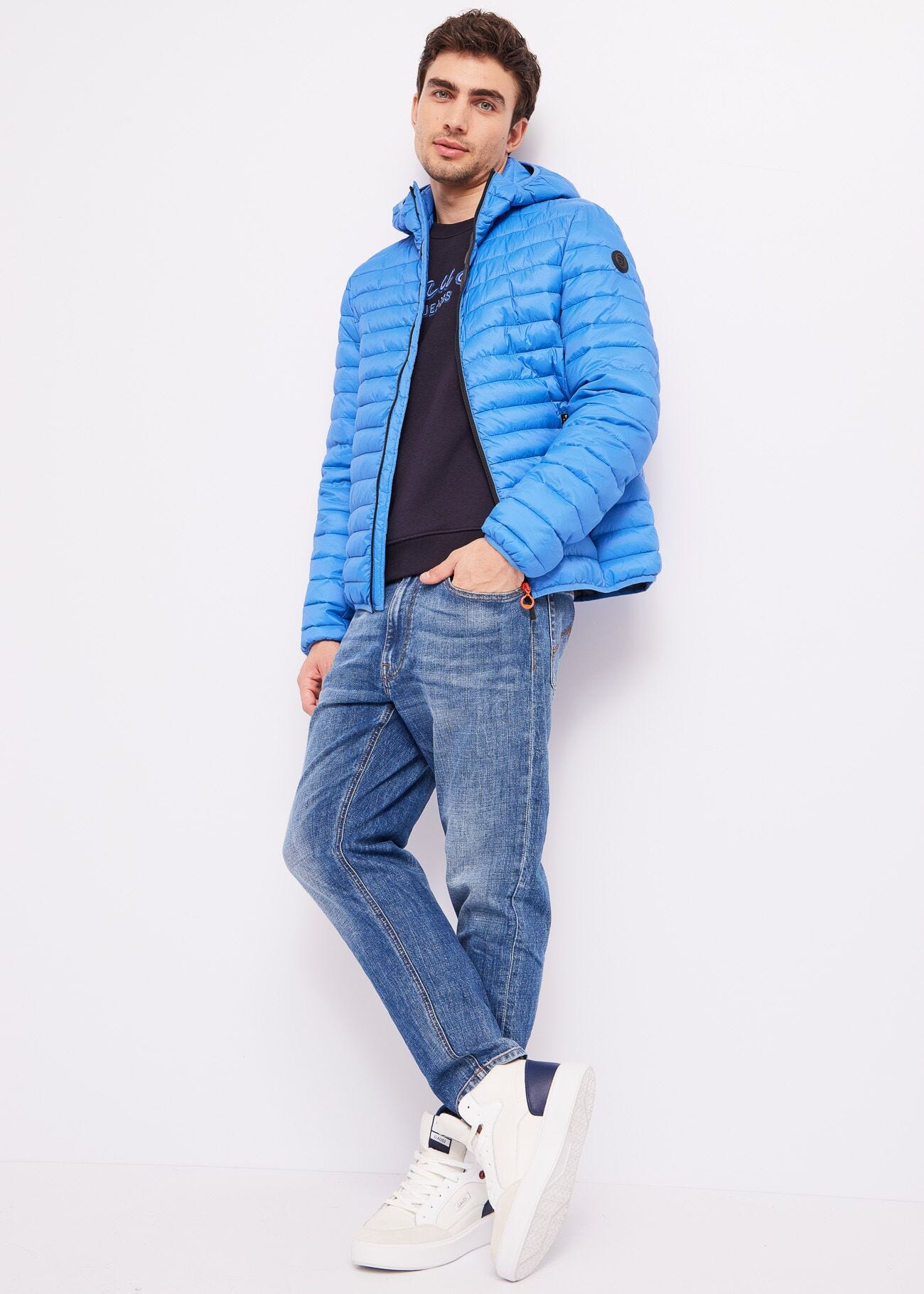 Quilted nylon down jacket