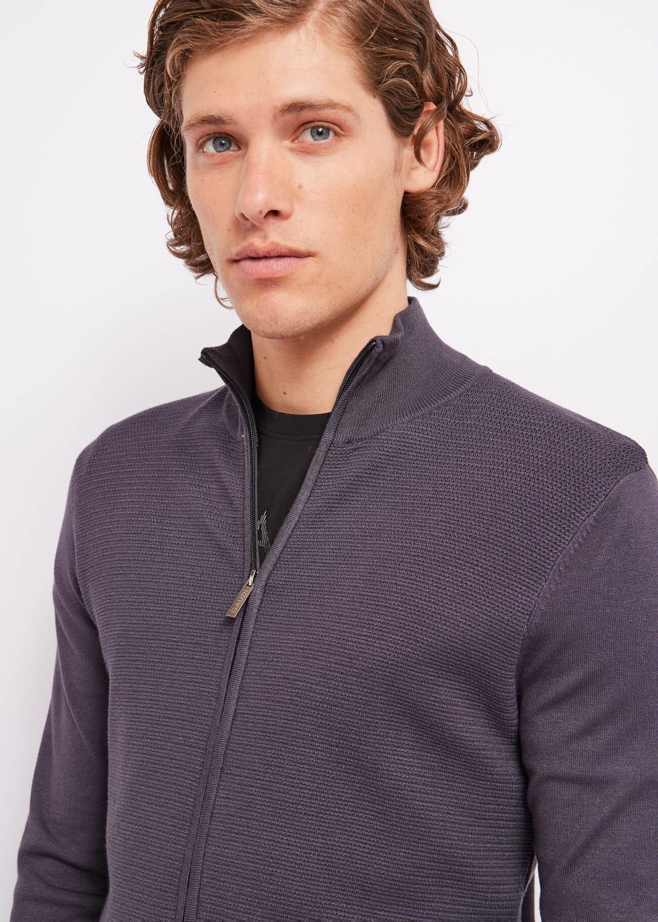 Cardigan with zip