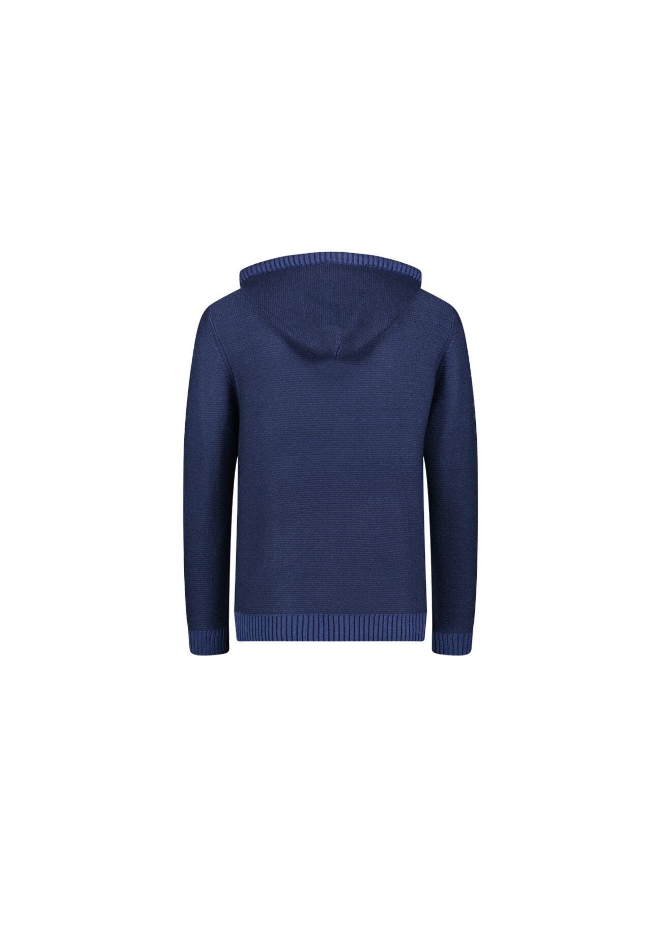 Hooded cardigan with zip