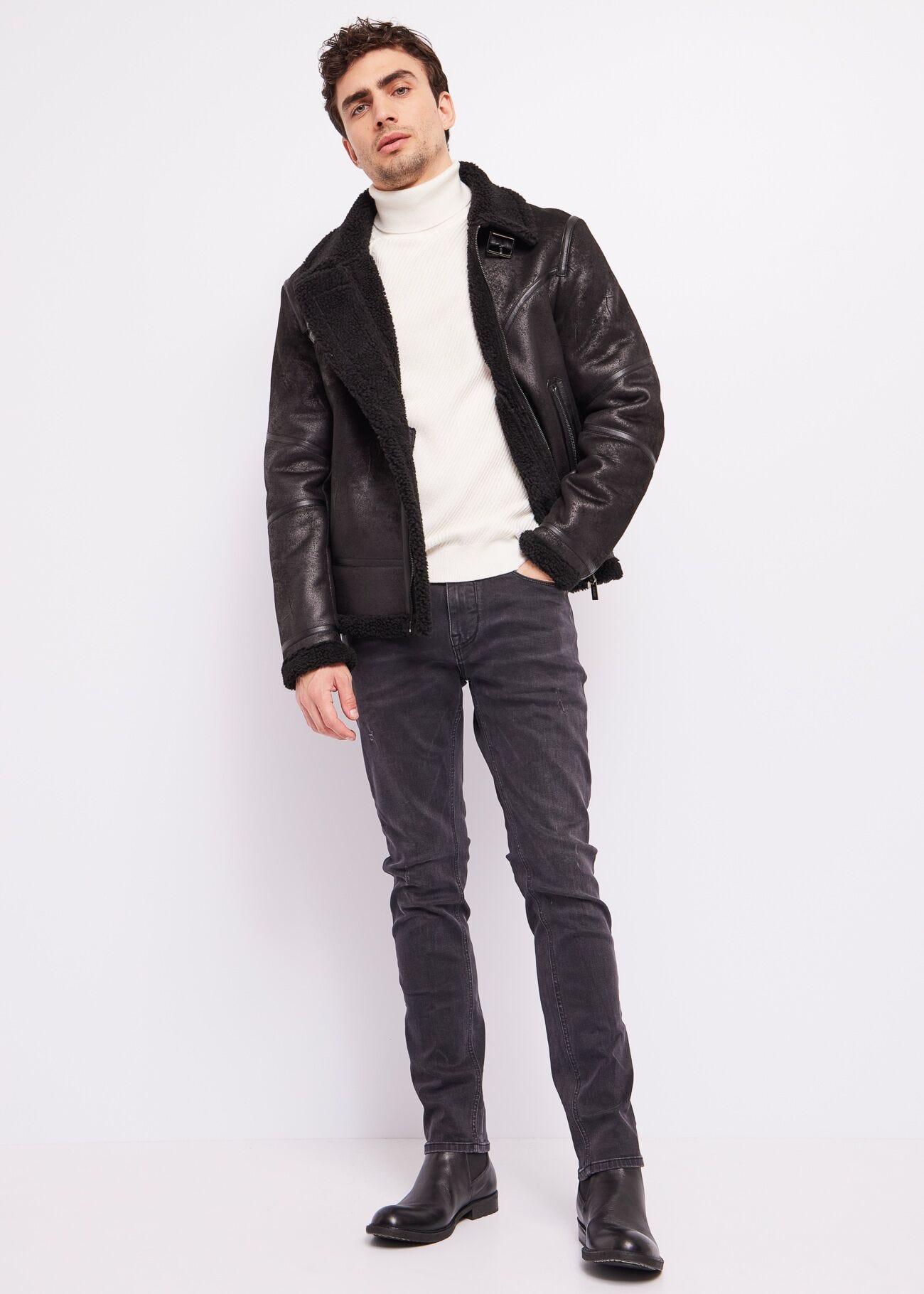 High-neck jumper
