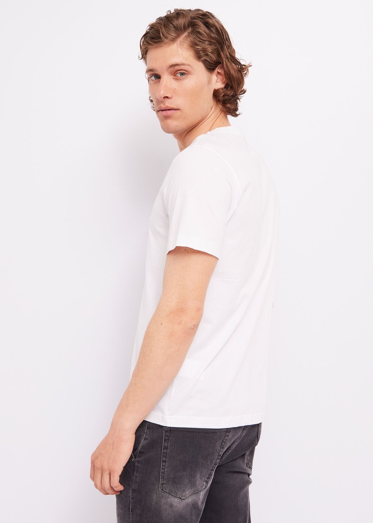 T-shirt in jersey con logo