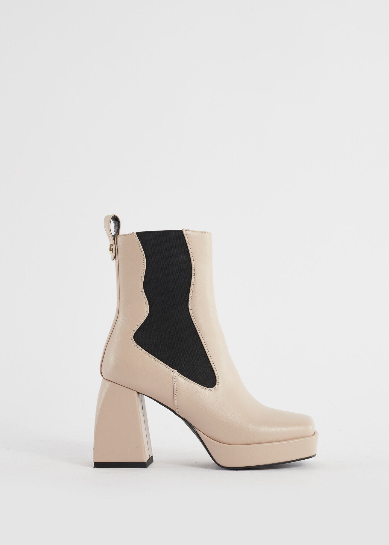 Faux-leather ankle boots