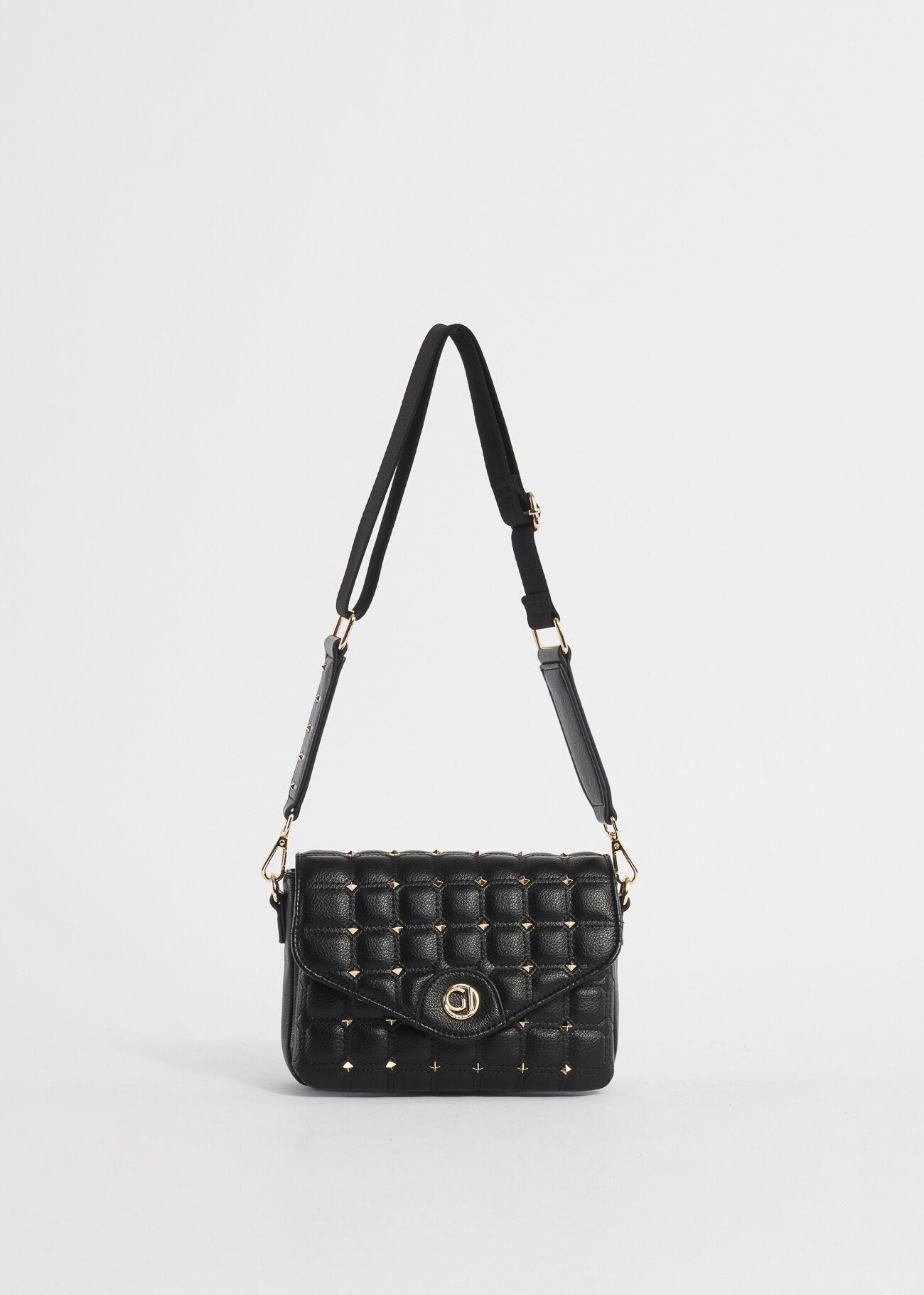 Sac à bandoulière matelassé avec clous