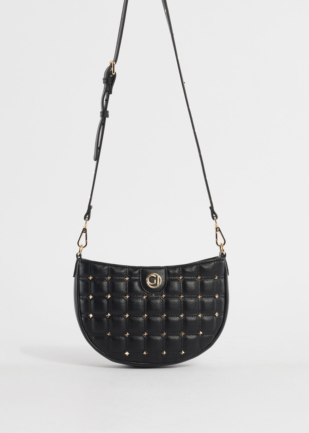 Sac à bandoulière matelassé avec clous