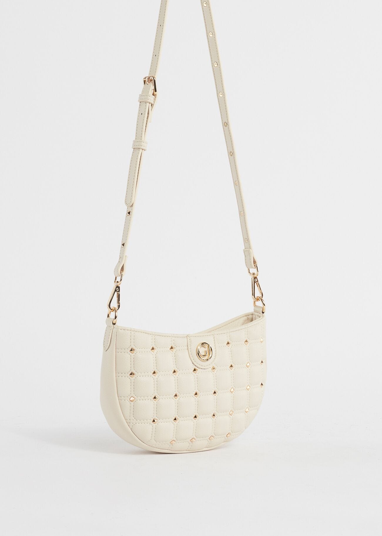 Sac à bandoulière matelassé avec clous