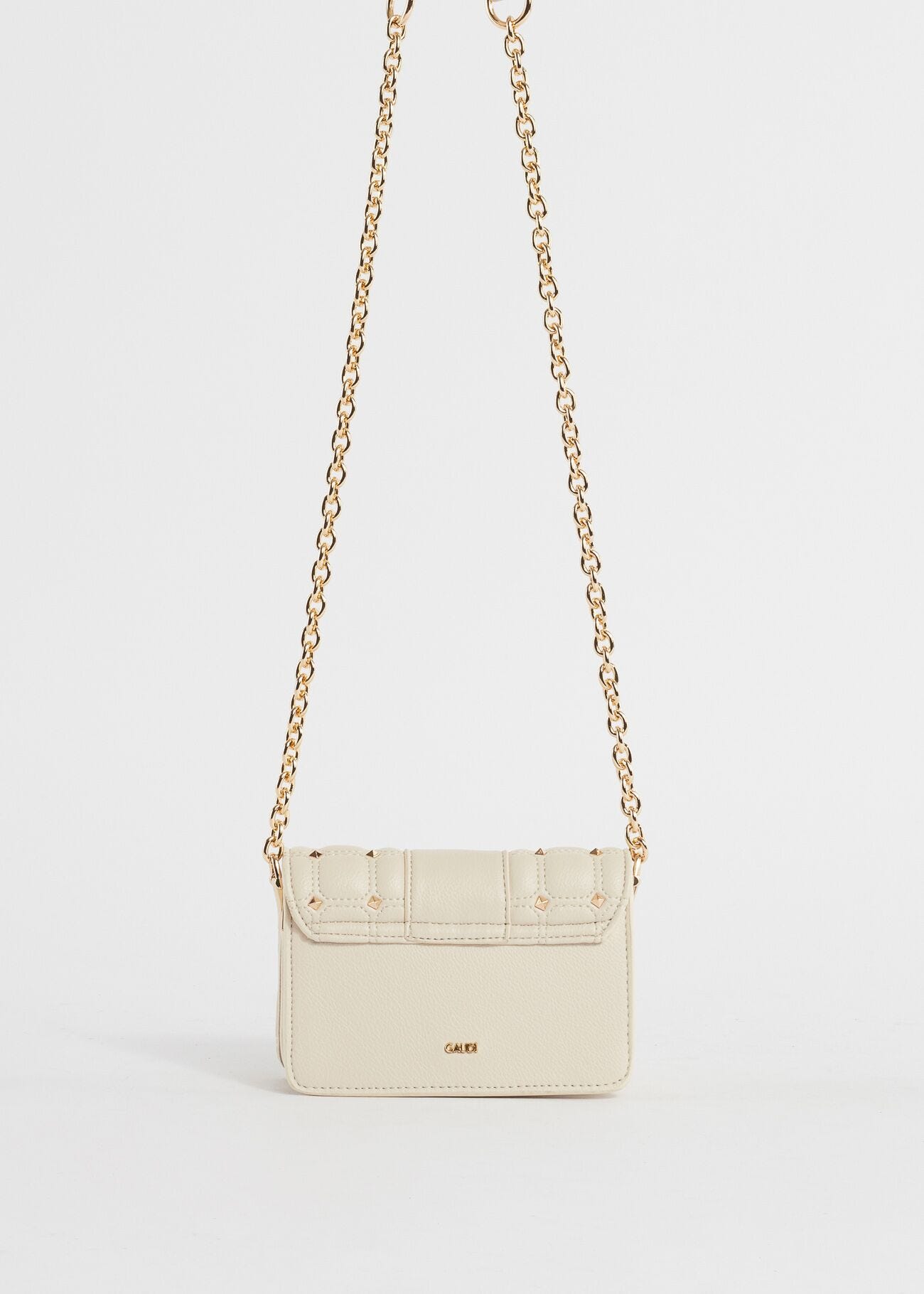 Mini crossbody matelassé con borchie