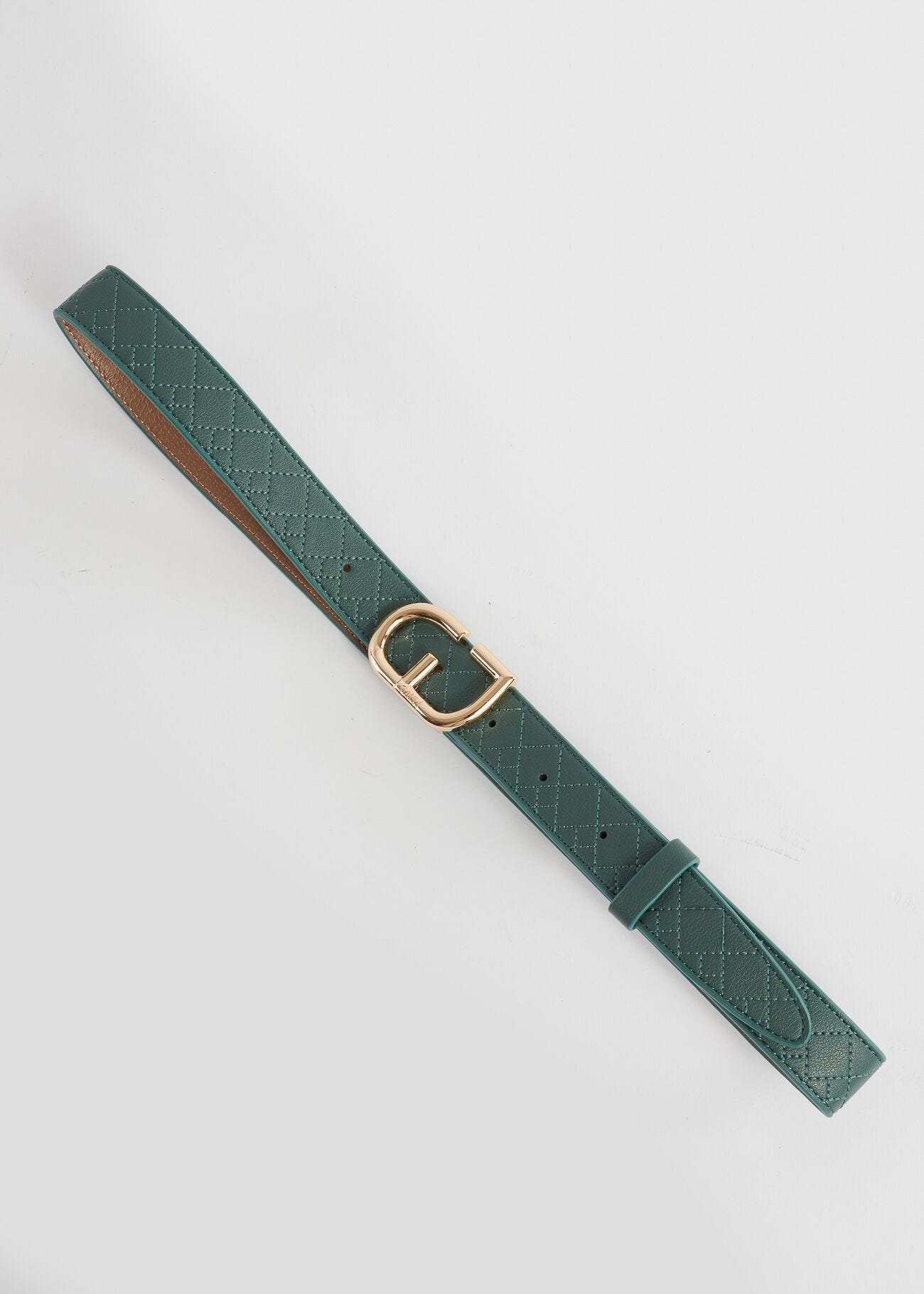 Ceinture matelassée avec boucle à logo