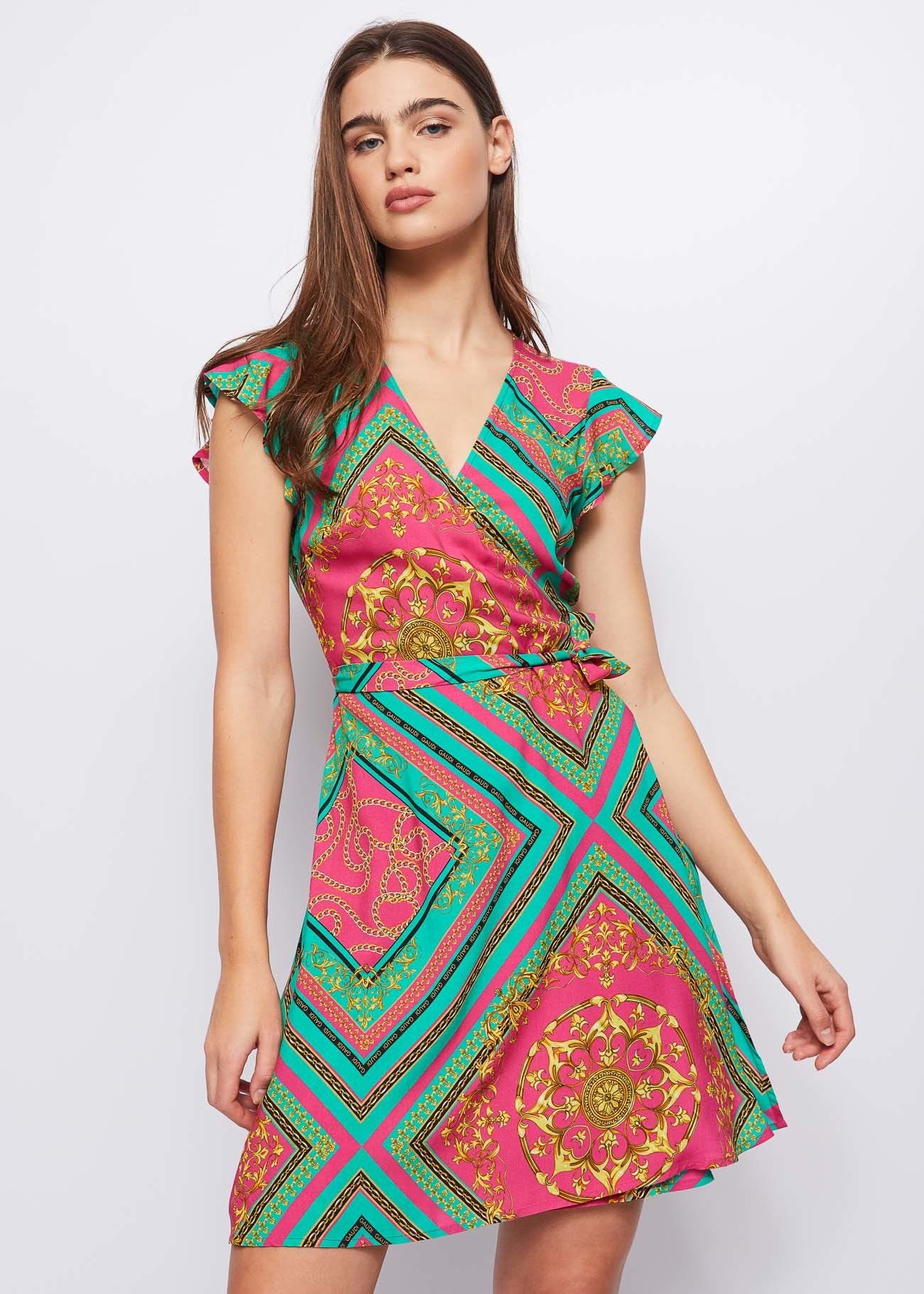 Dress with patterned print