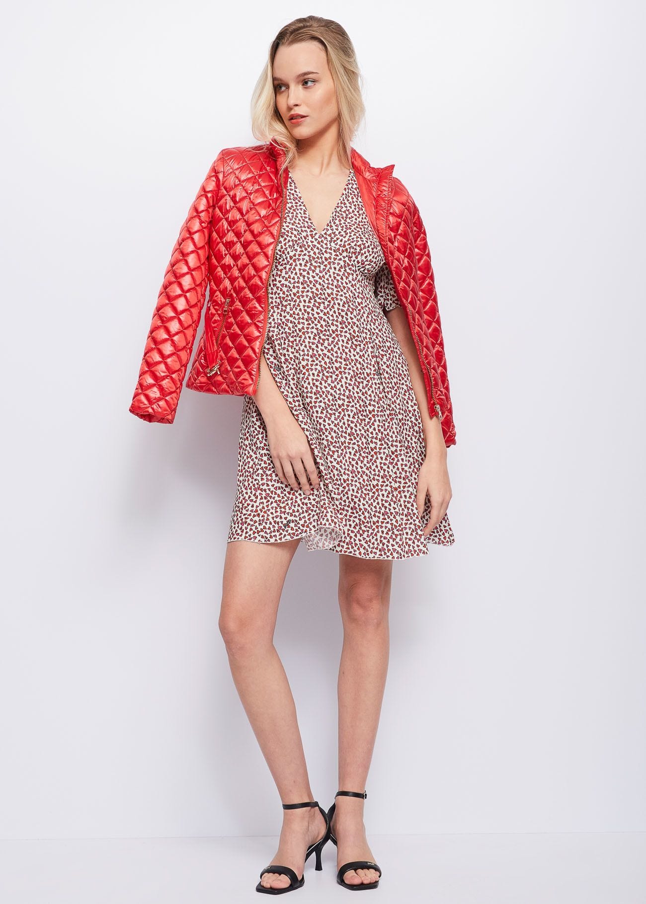 Dress with heart print