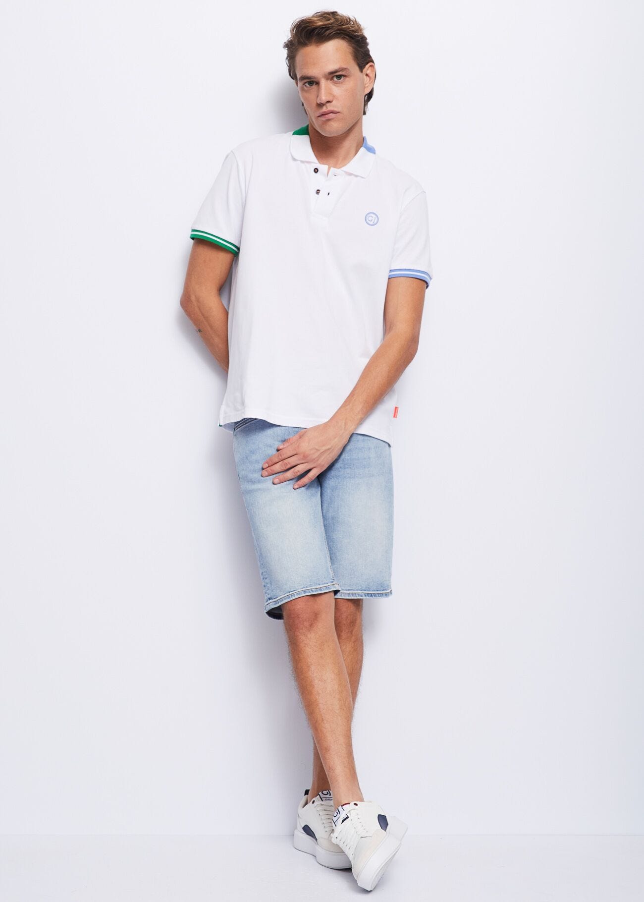 Polo shirt in cotton piqué