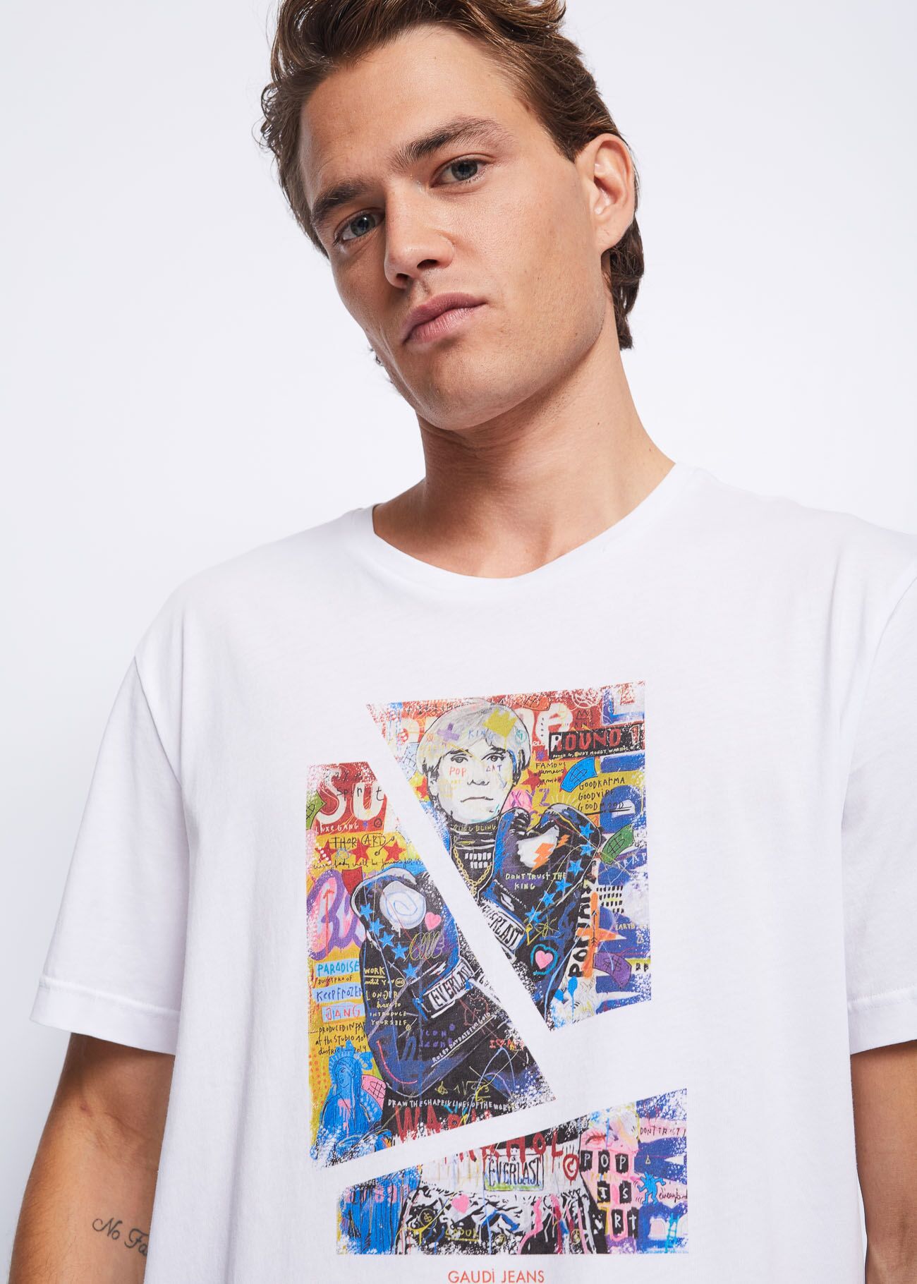 T-shirt con stampa Warhol