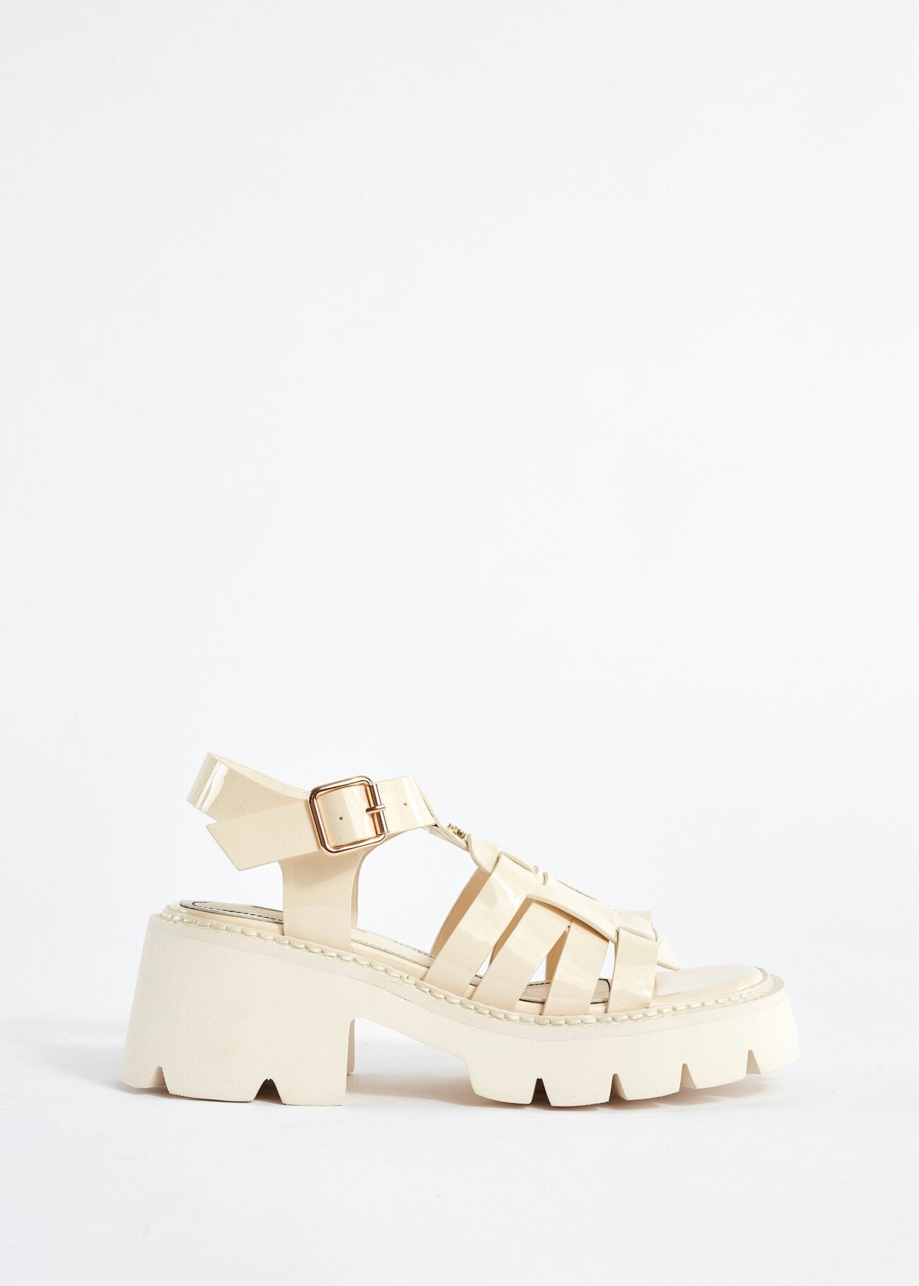 Faux-leather sandals