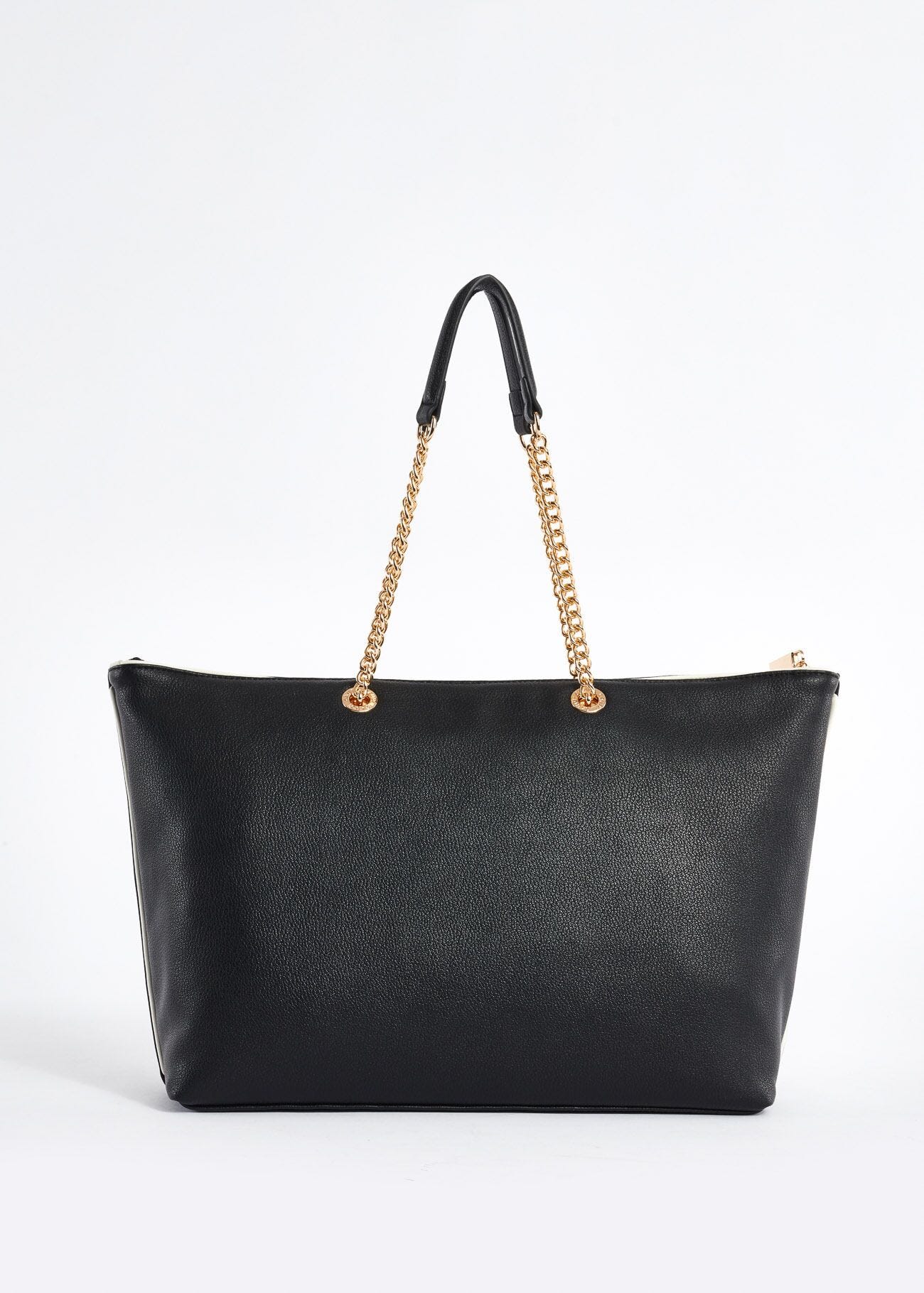 Faux-leather shoulder bag