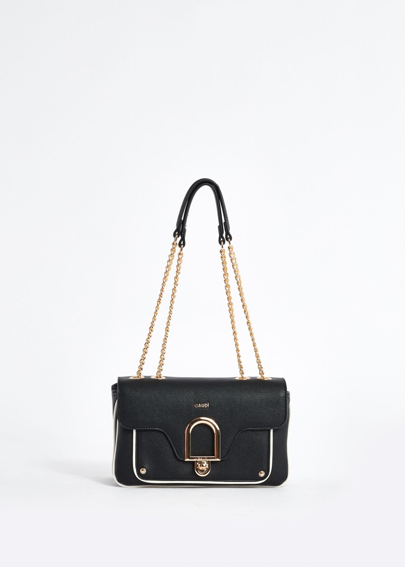 Faux-leather shoulder bag