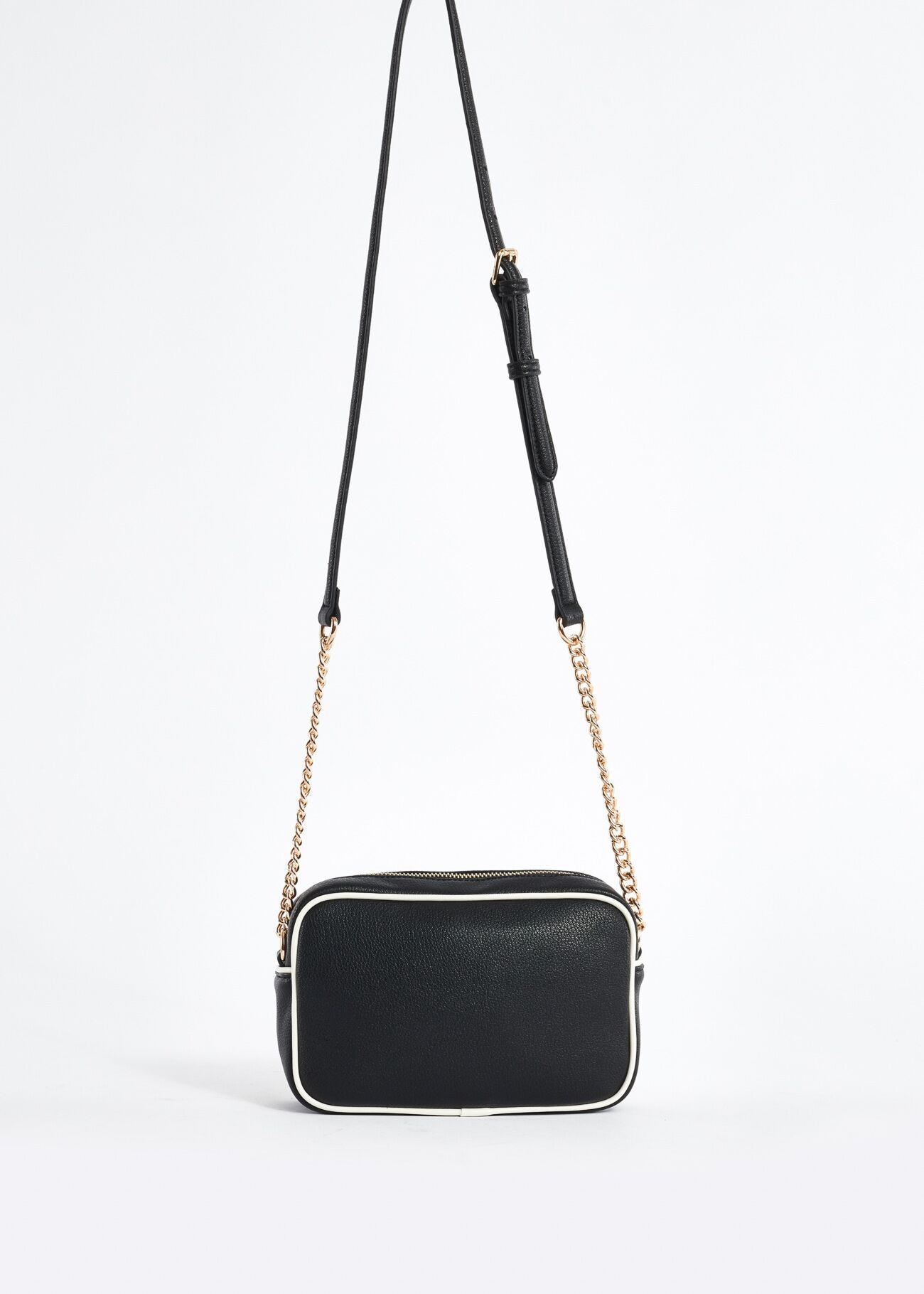 Faux-leather crossbody bag