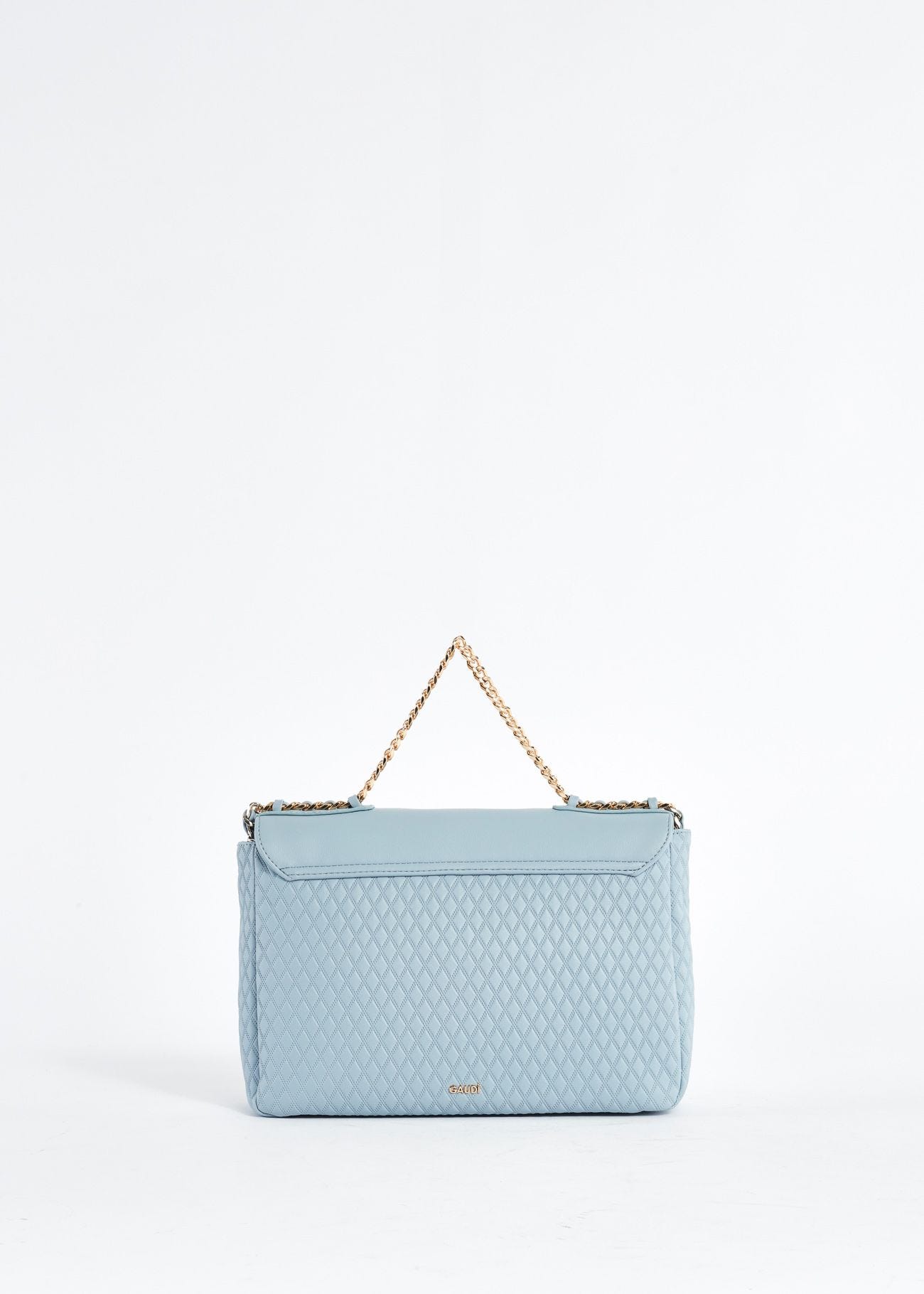 Faux-leather crossbody bag with diamond pattern