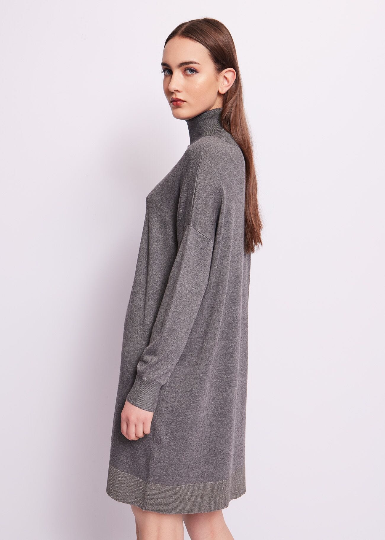 Grey knit dress