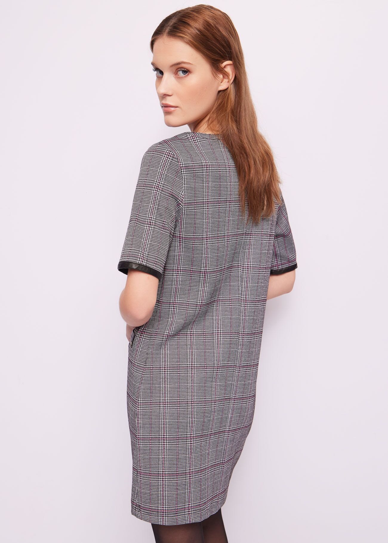 Jacquard check dress