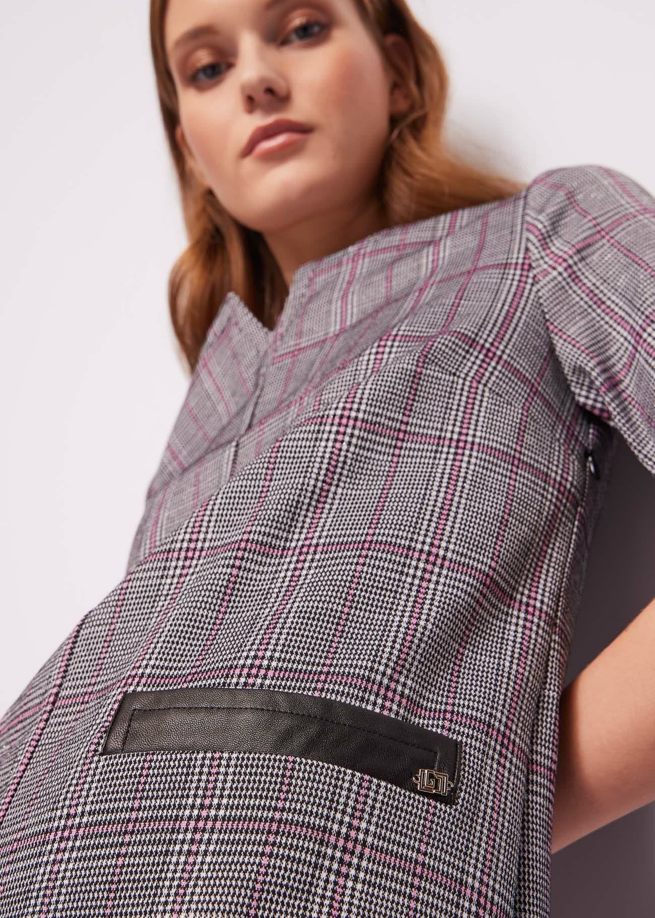 Jacquard check dress