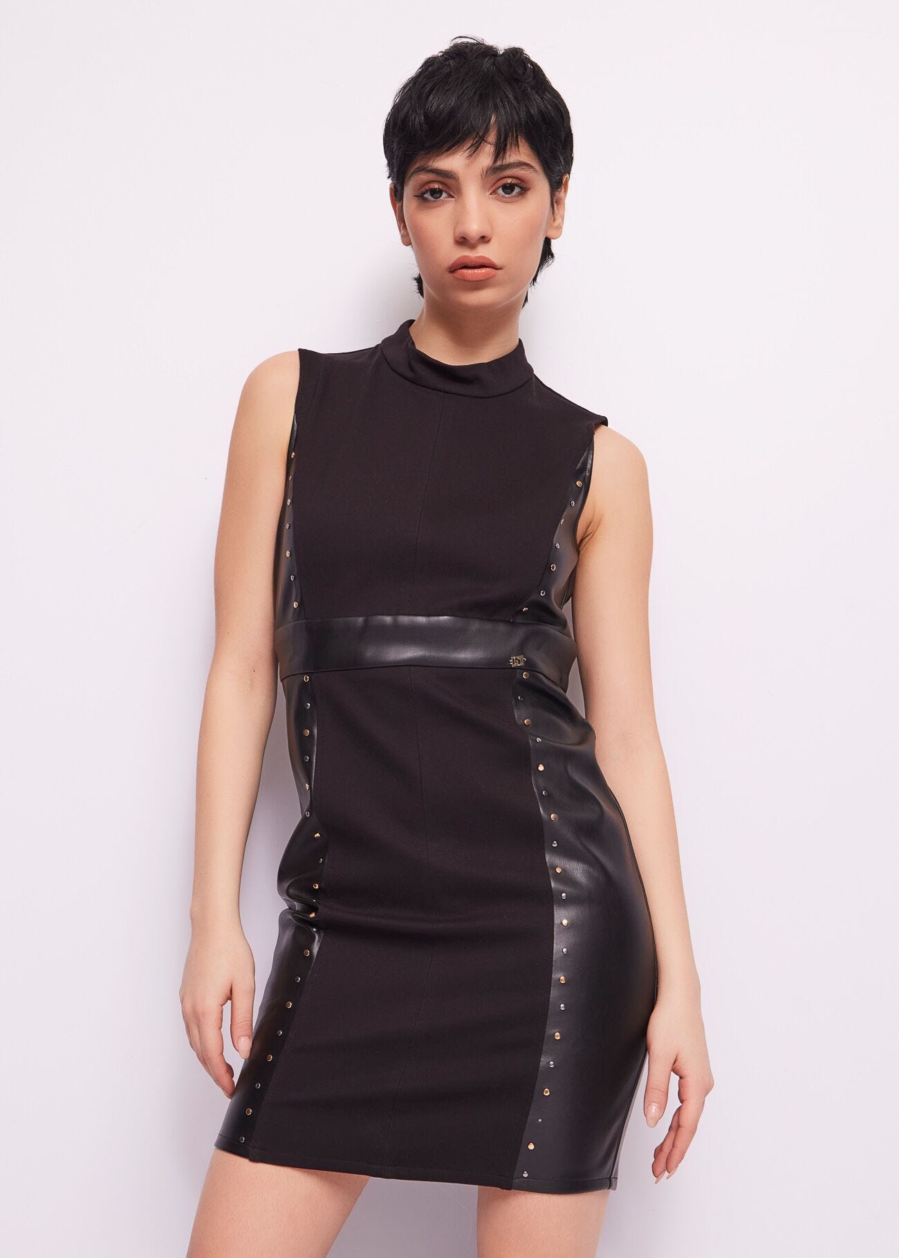 Black dress with studs