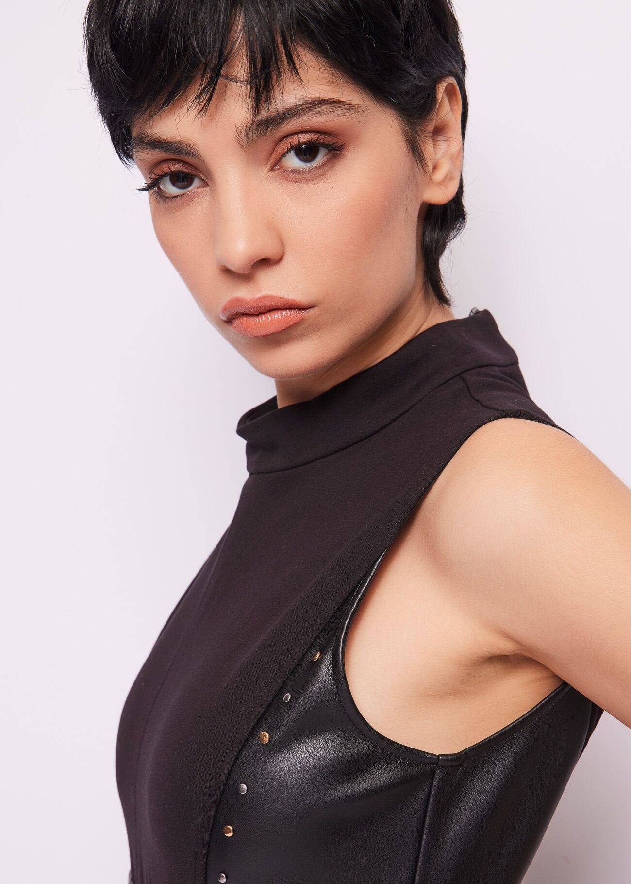 Black dress with studs