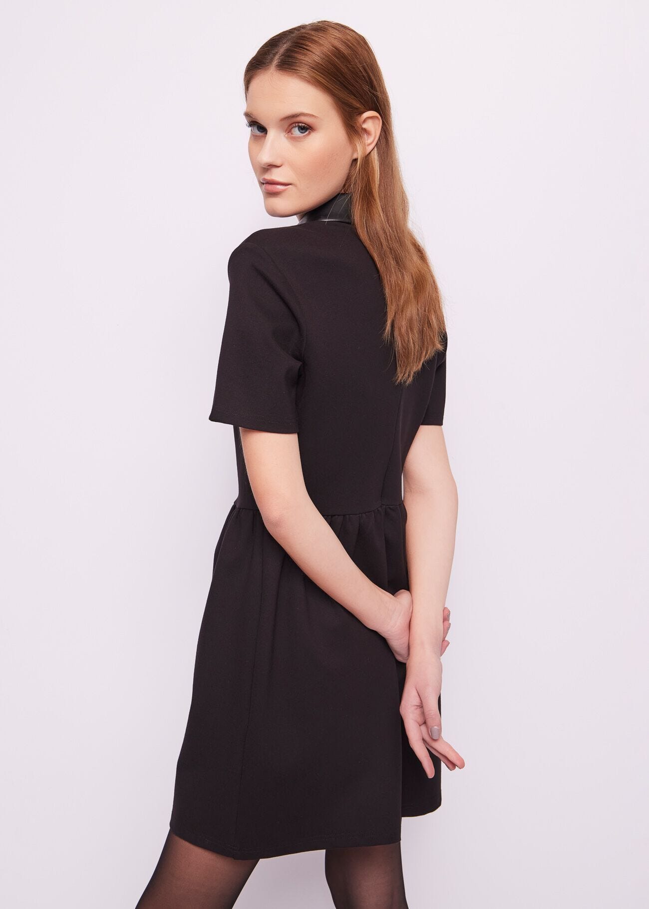 Black polo shirt dress