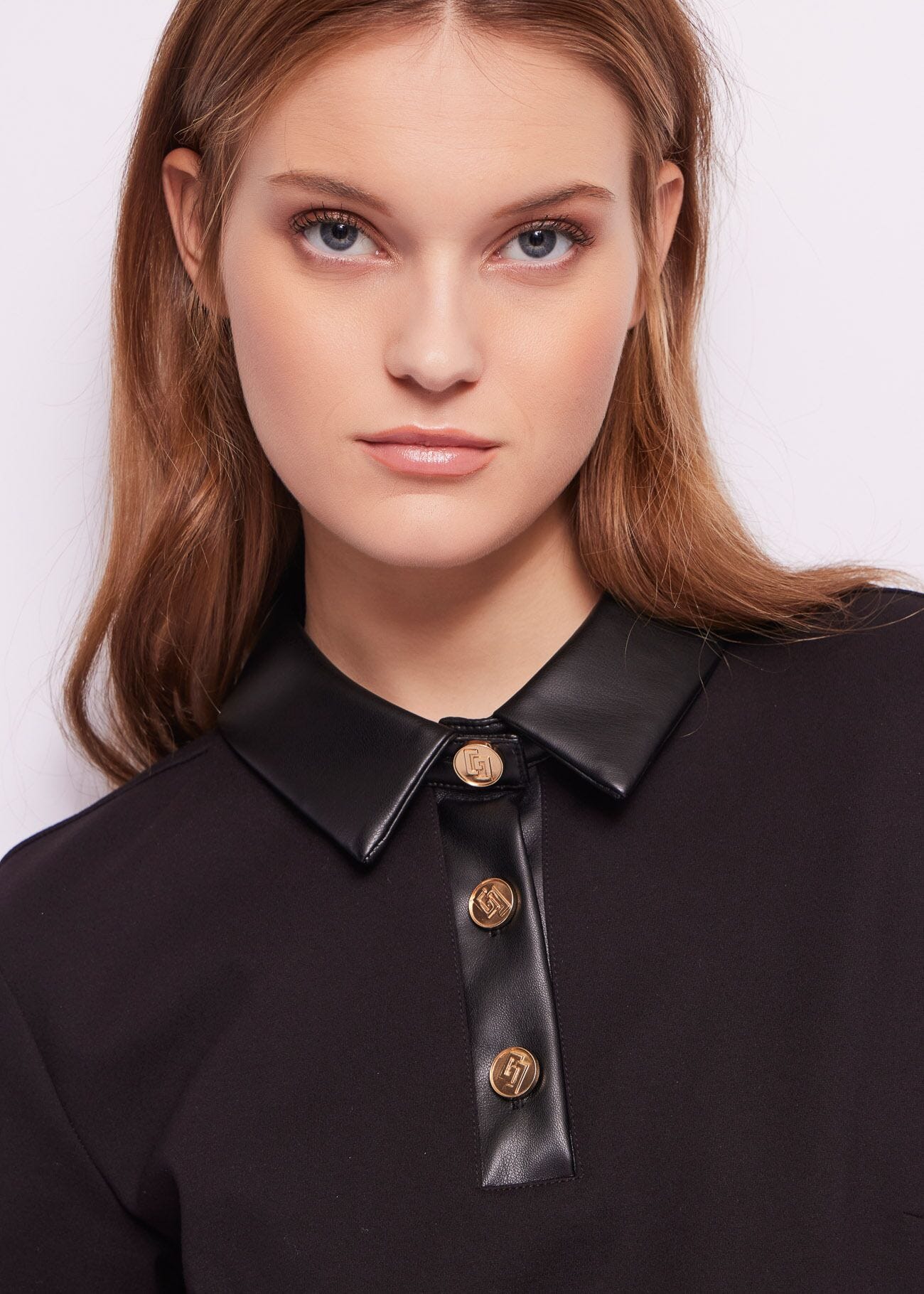 Black polo shirt dress