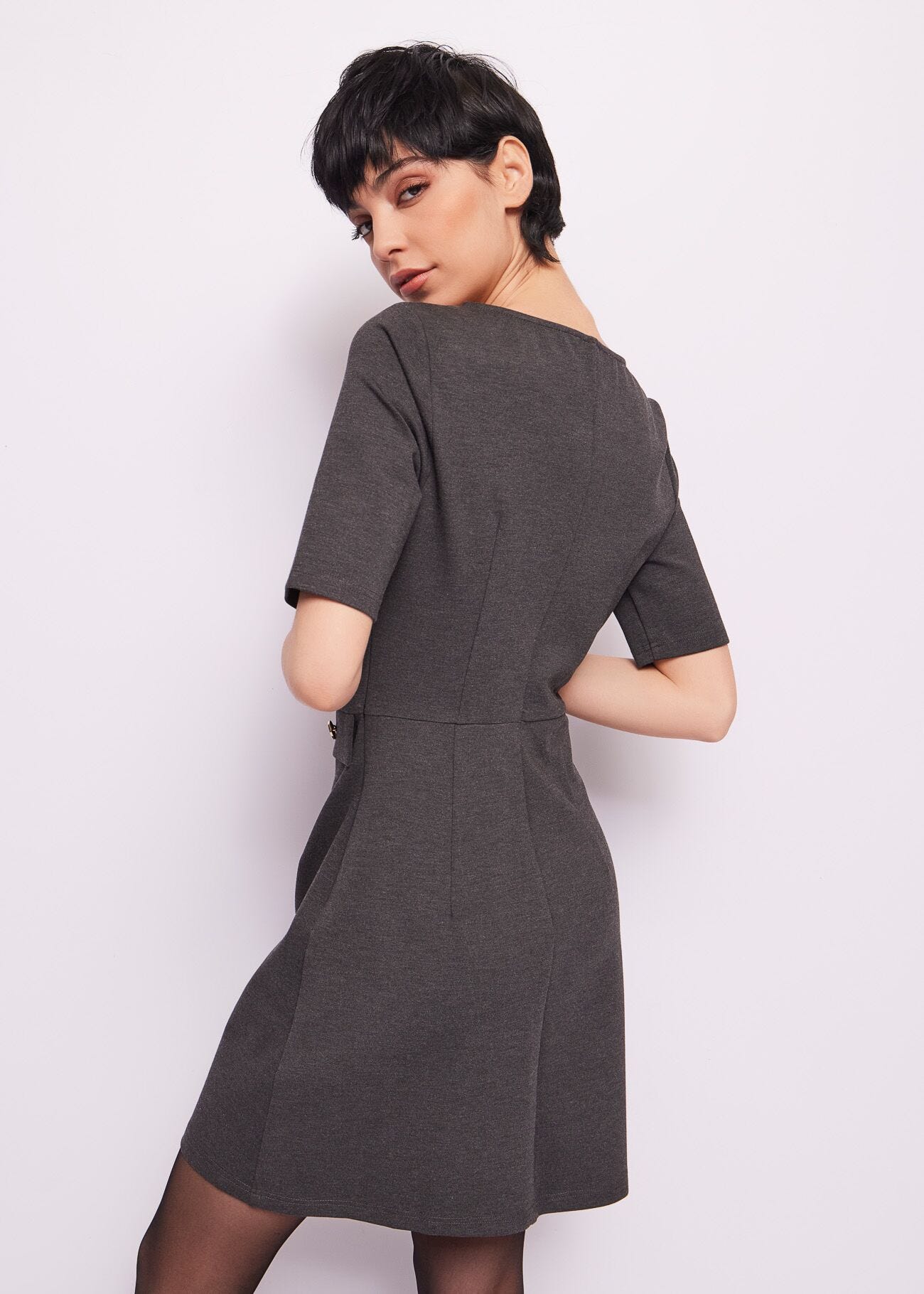 Grey stretch dress