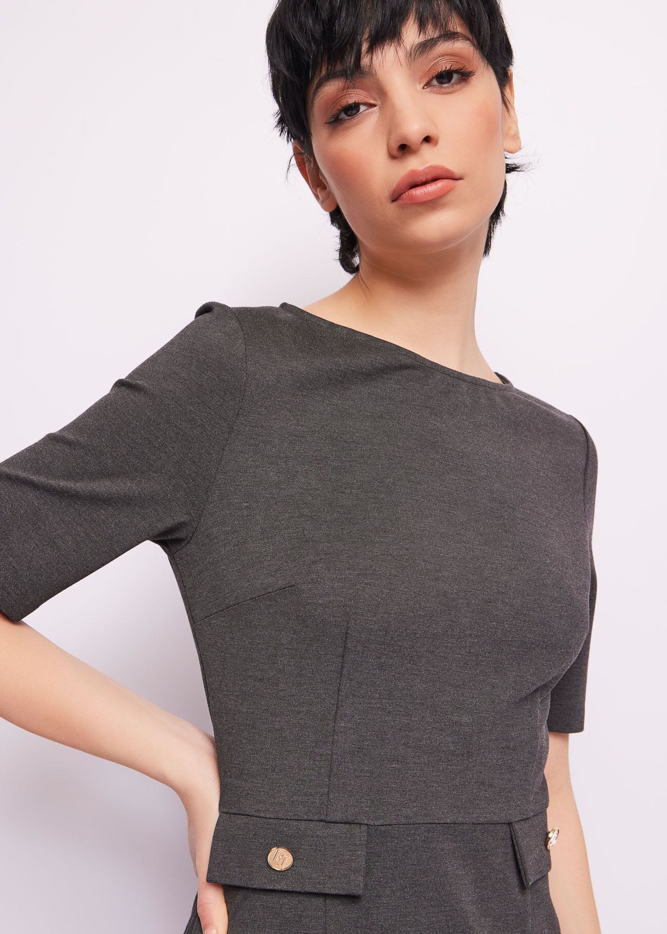 Grey stretch dress