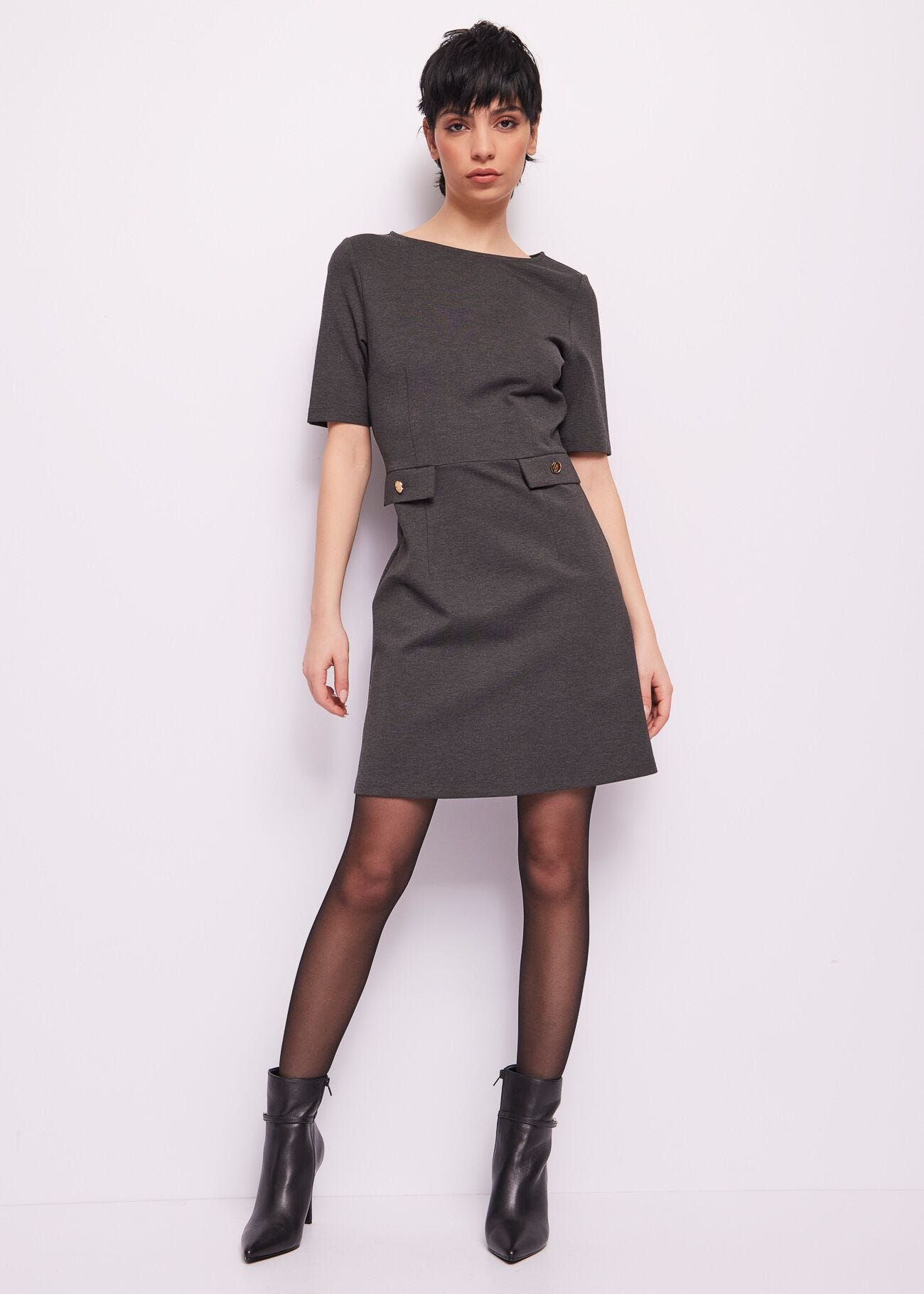 Grey stretch dress