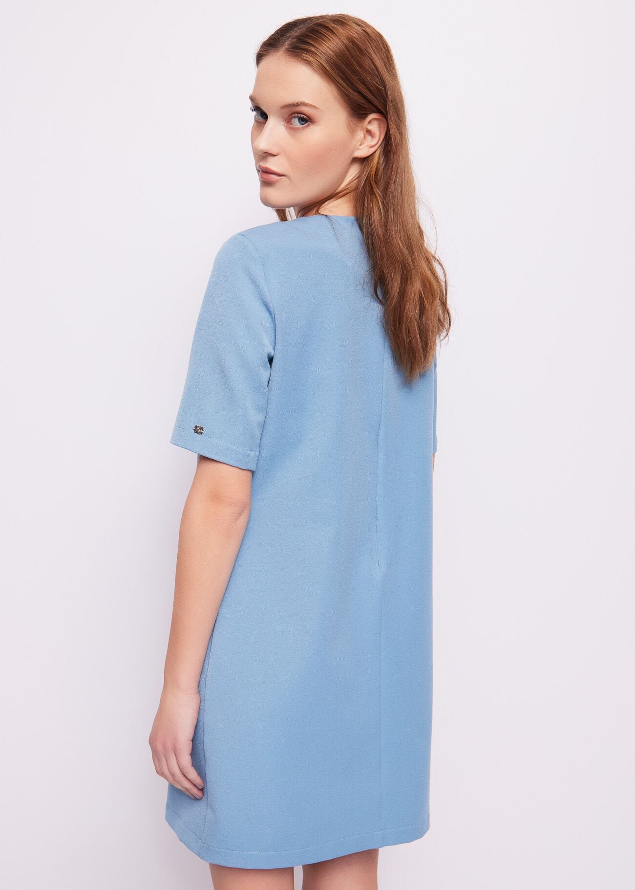 Light blue stretch mini dress