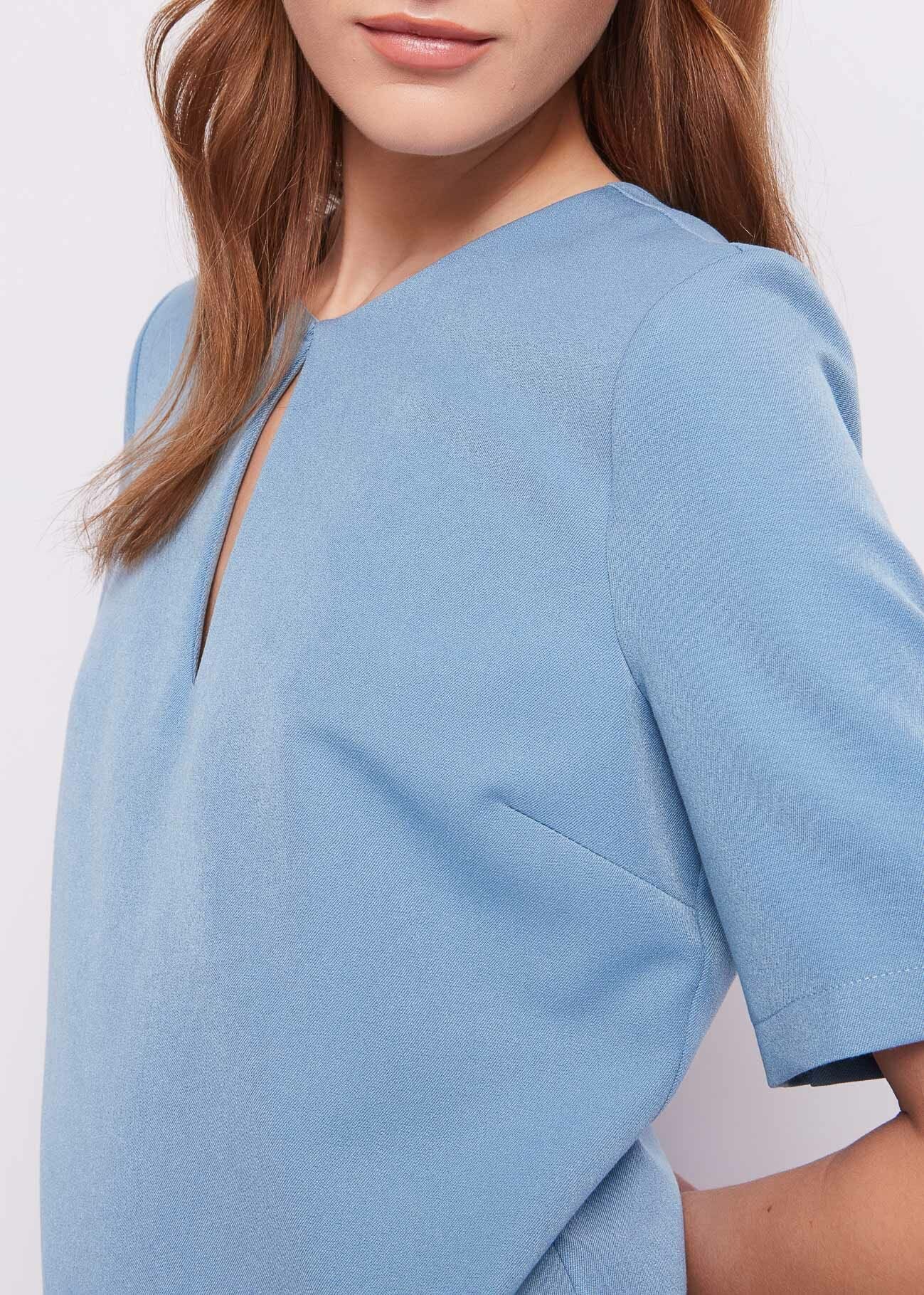 Light blue stretch mini dress