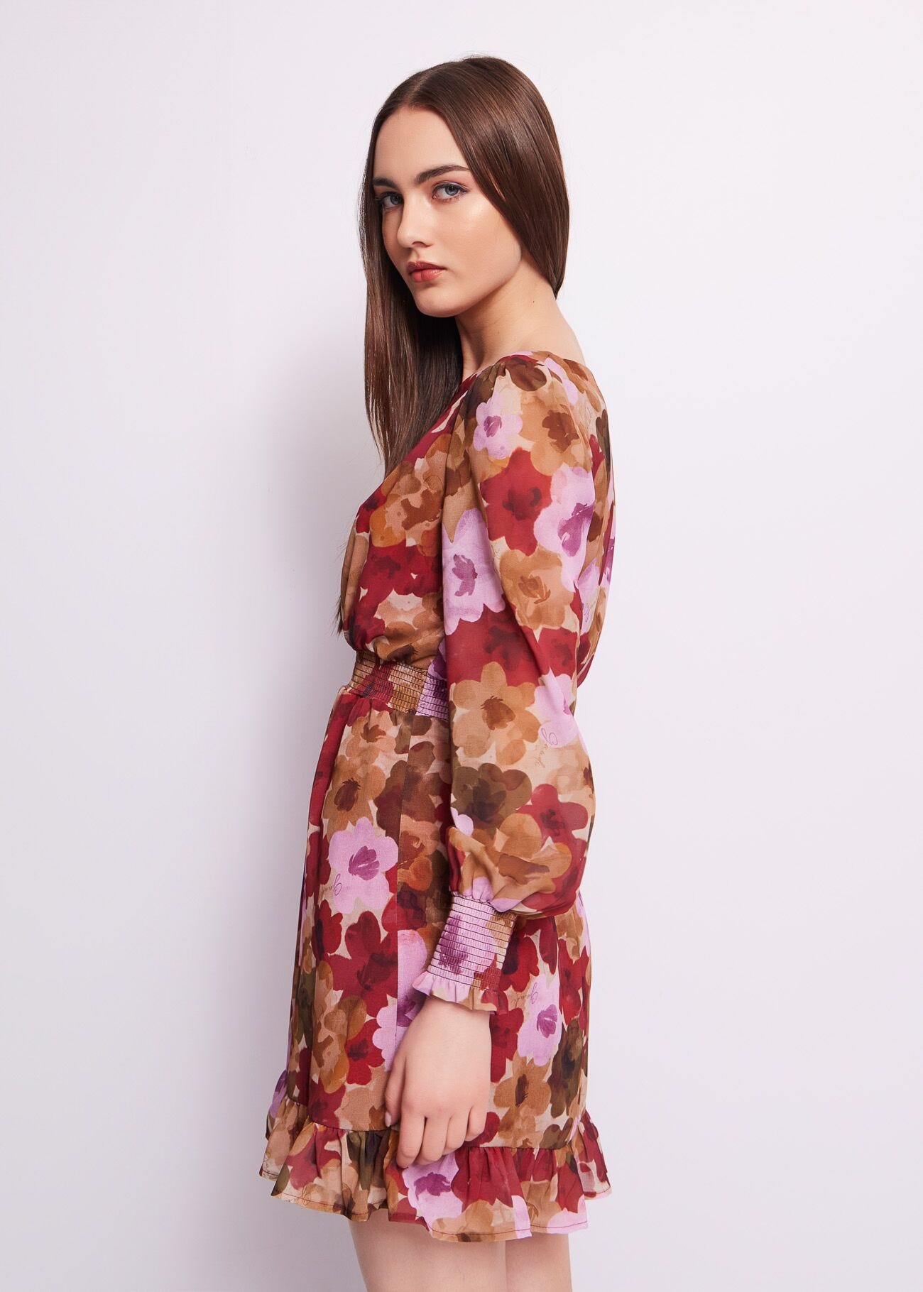Floral georgette dress
