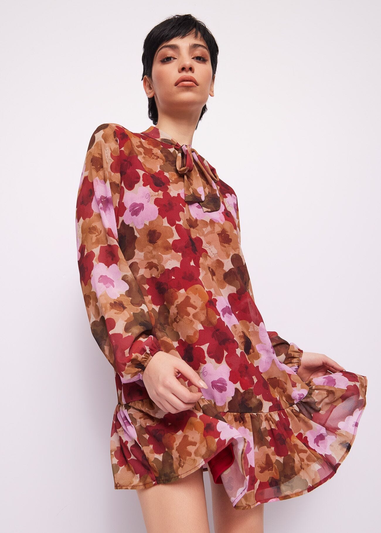 Floral georgette dress