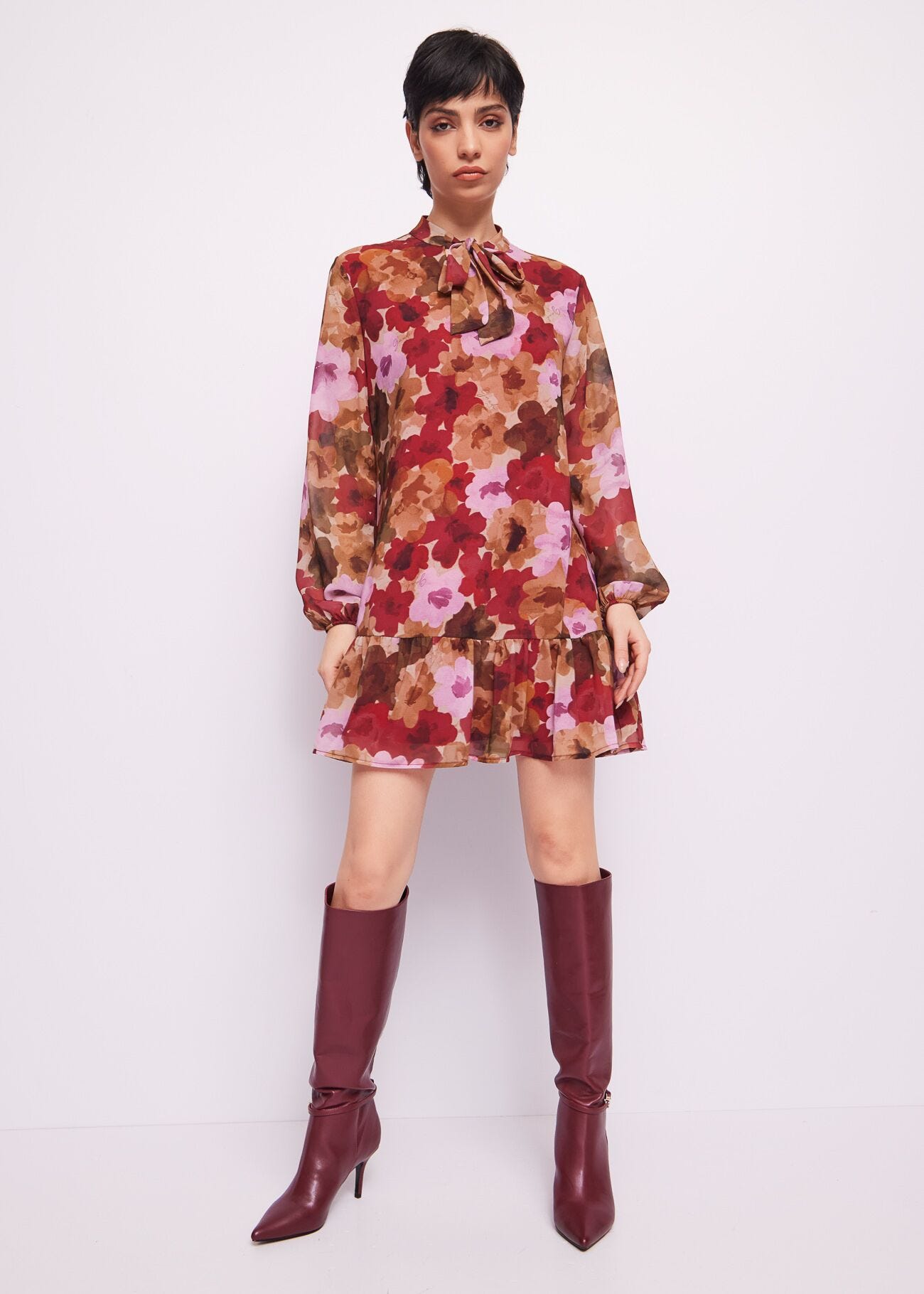Floral georgette dress