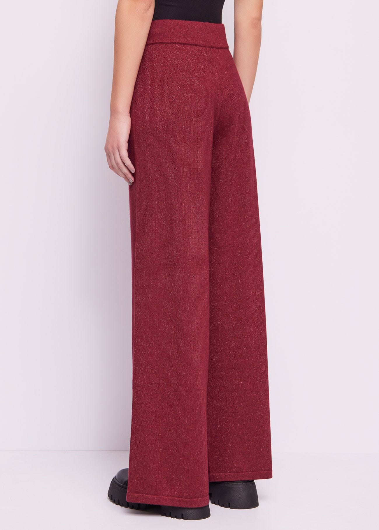 Lurex knit trousers