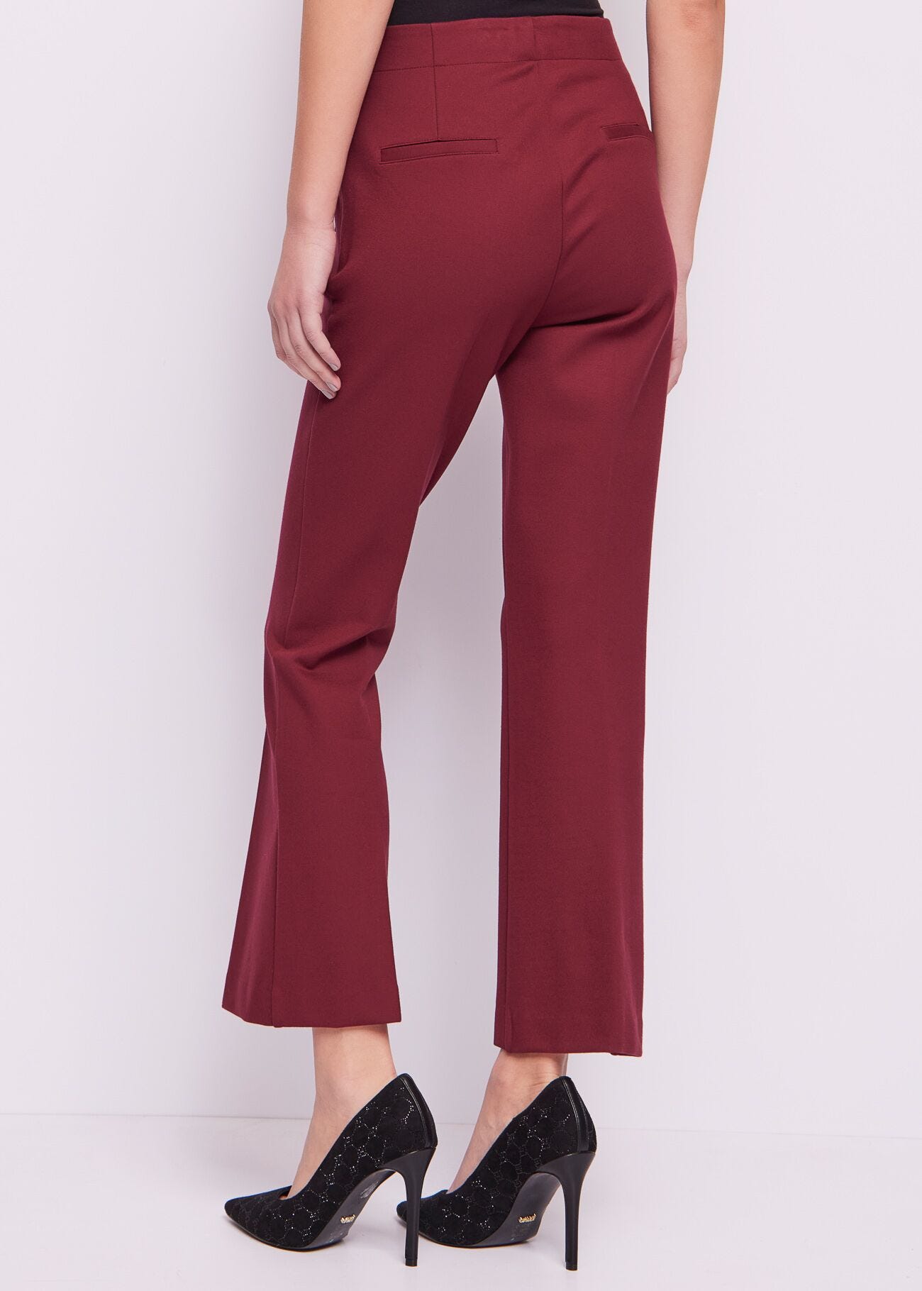 Pantaloni bordeaux elasticizzati