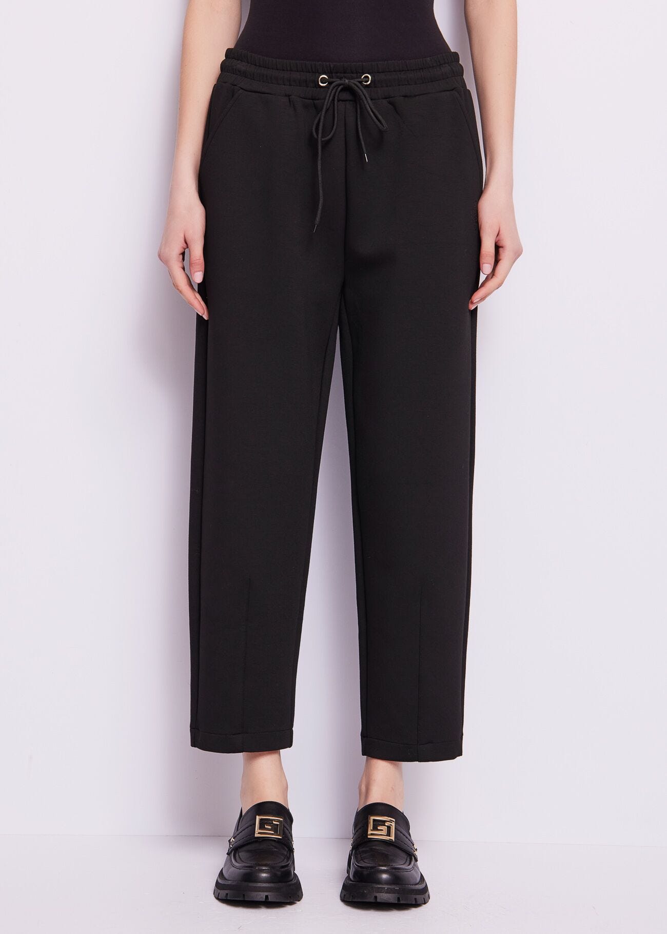 Black scuba trousers