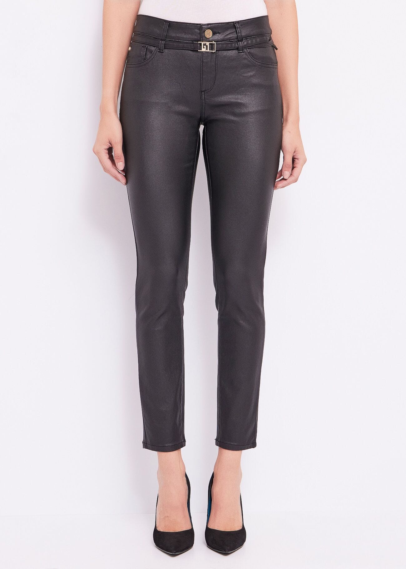 Coatedfabric trousers
